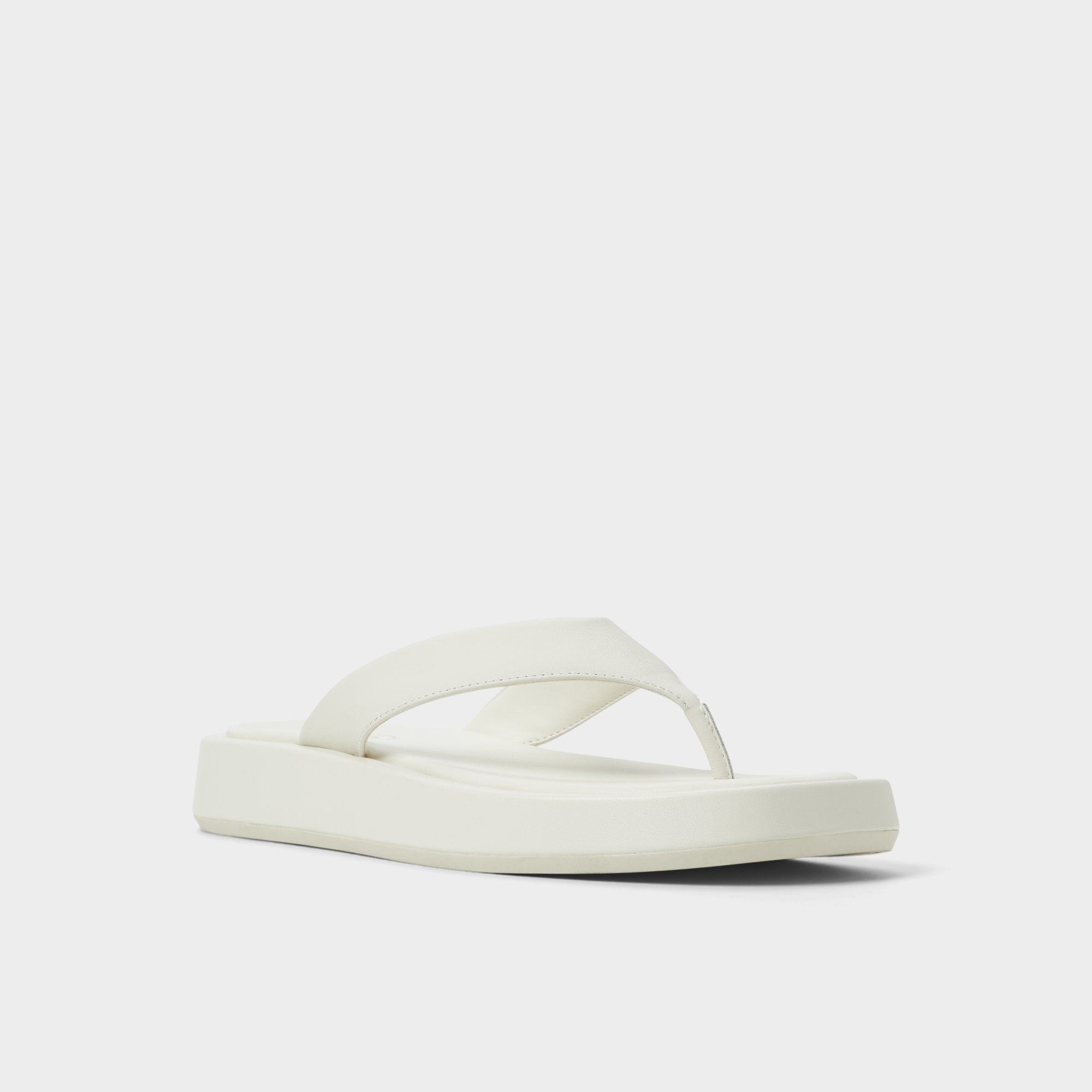 Aldo | Grettle White/Bone Women's Flats - Flip flop, Flatform