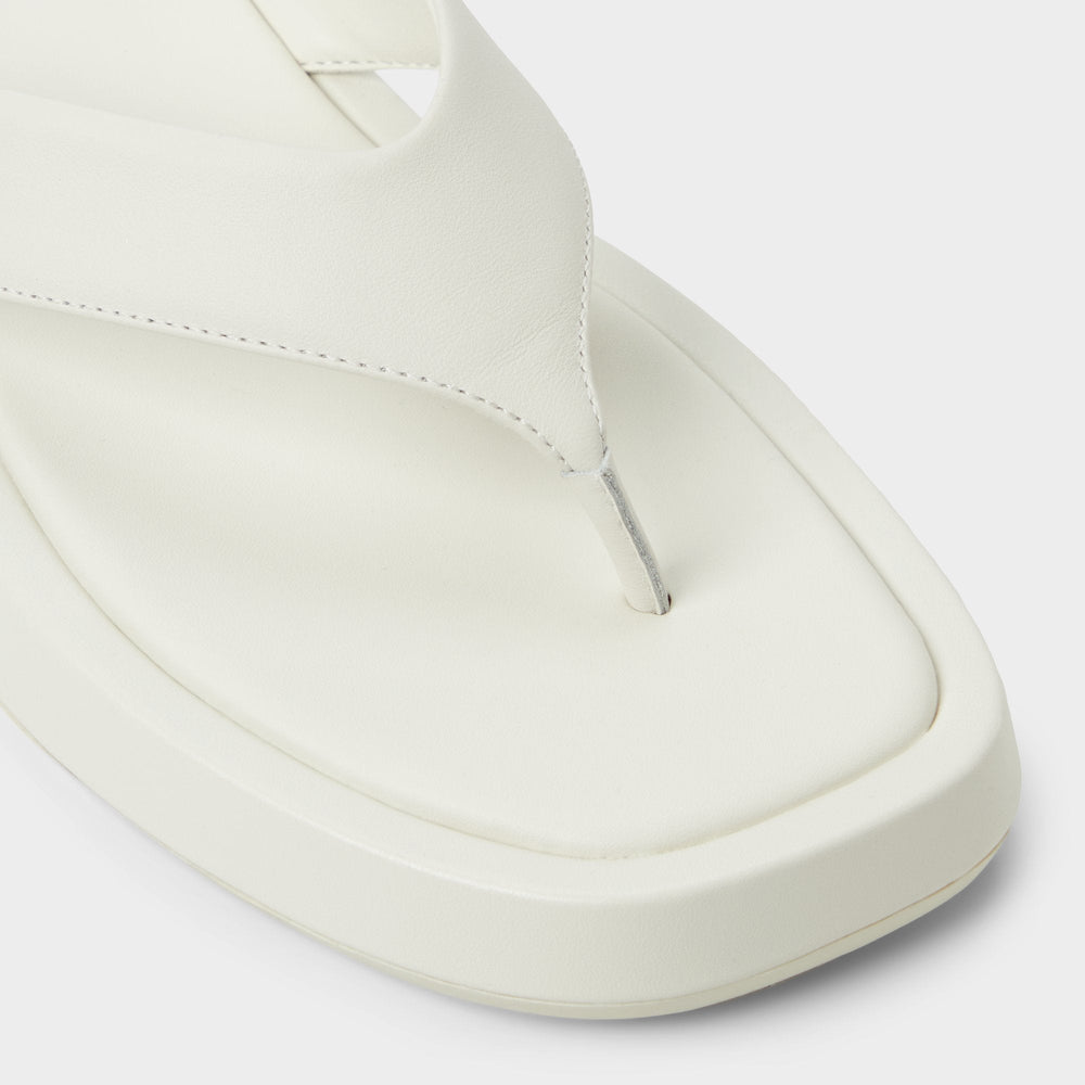 Aldo | Grettle White/Bone Women's Flats - Flip flop, Flatform