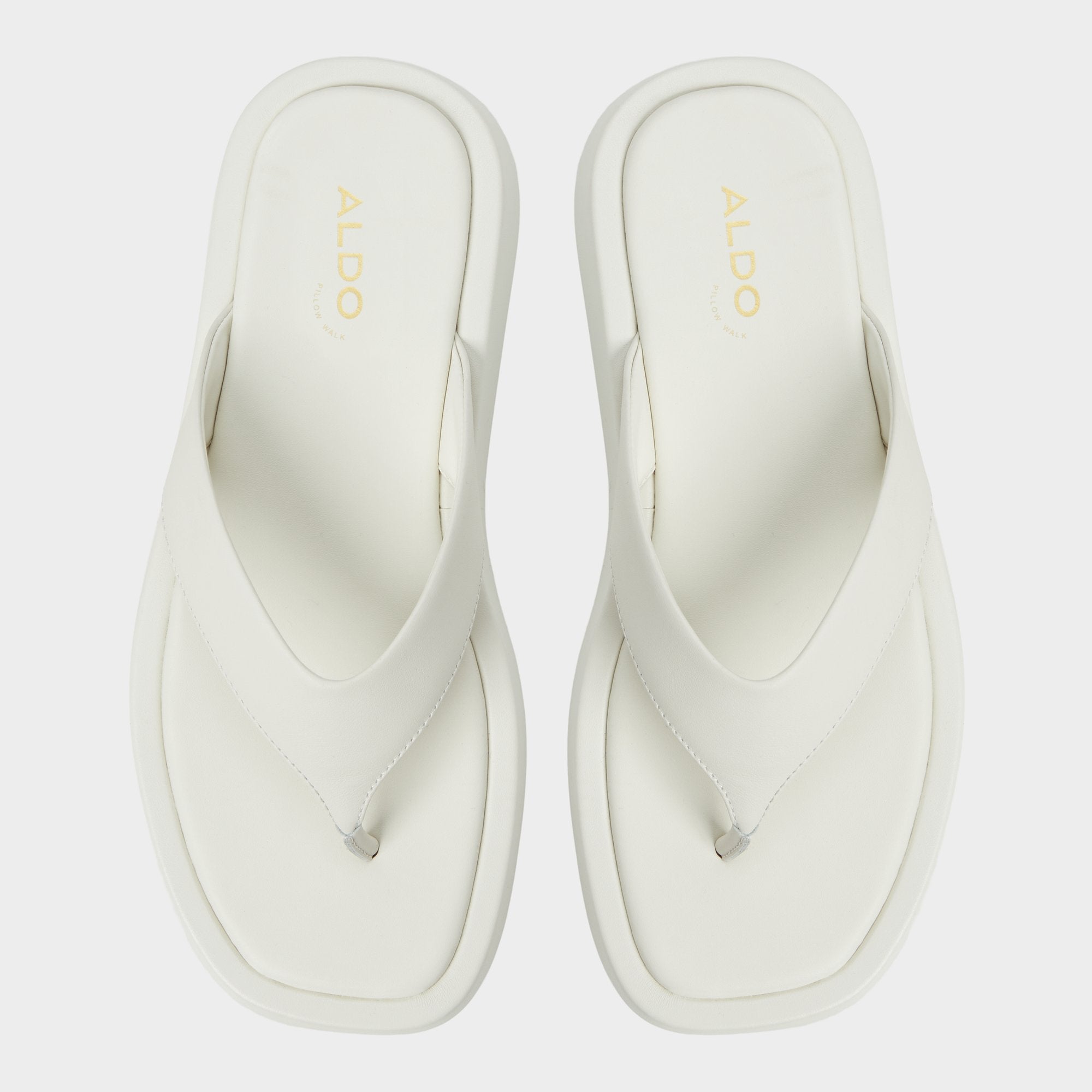 Aldo | Grettle White/Bone Women's Flats - Flip flop, Flatform