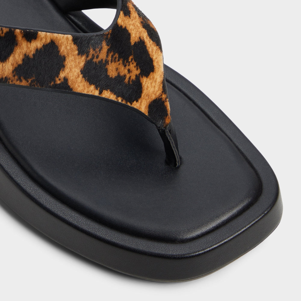 Aldo | Grettle Brown Multi Women's Flats - Flip flop, Platform