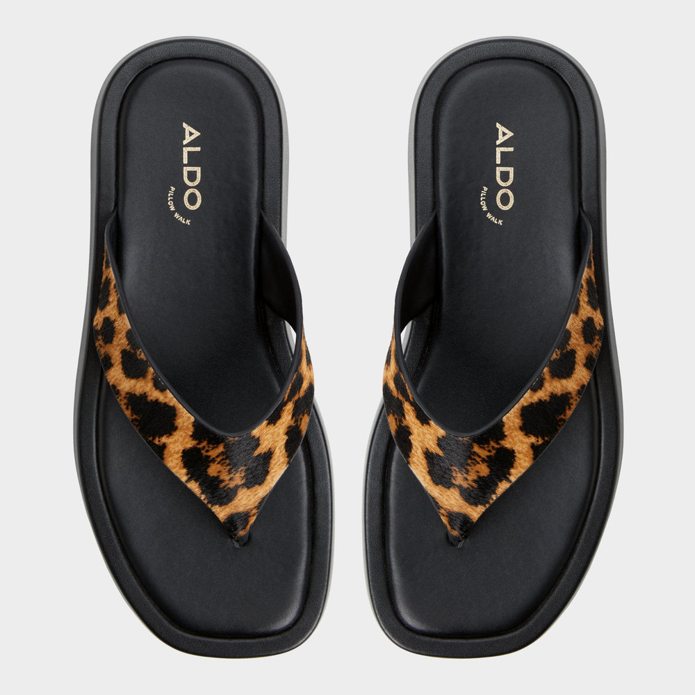 Aldo | Grettle Brown Multi Women's Flats - Flip flop, Platform