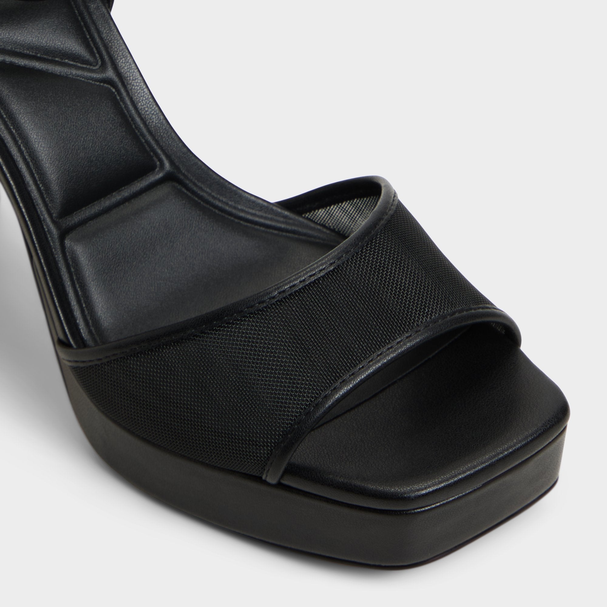 Aldo | Chicglimmer Black Women's Platform sandals - Strappy heeled sandal, Block heel
