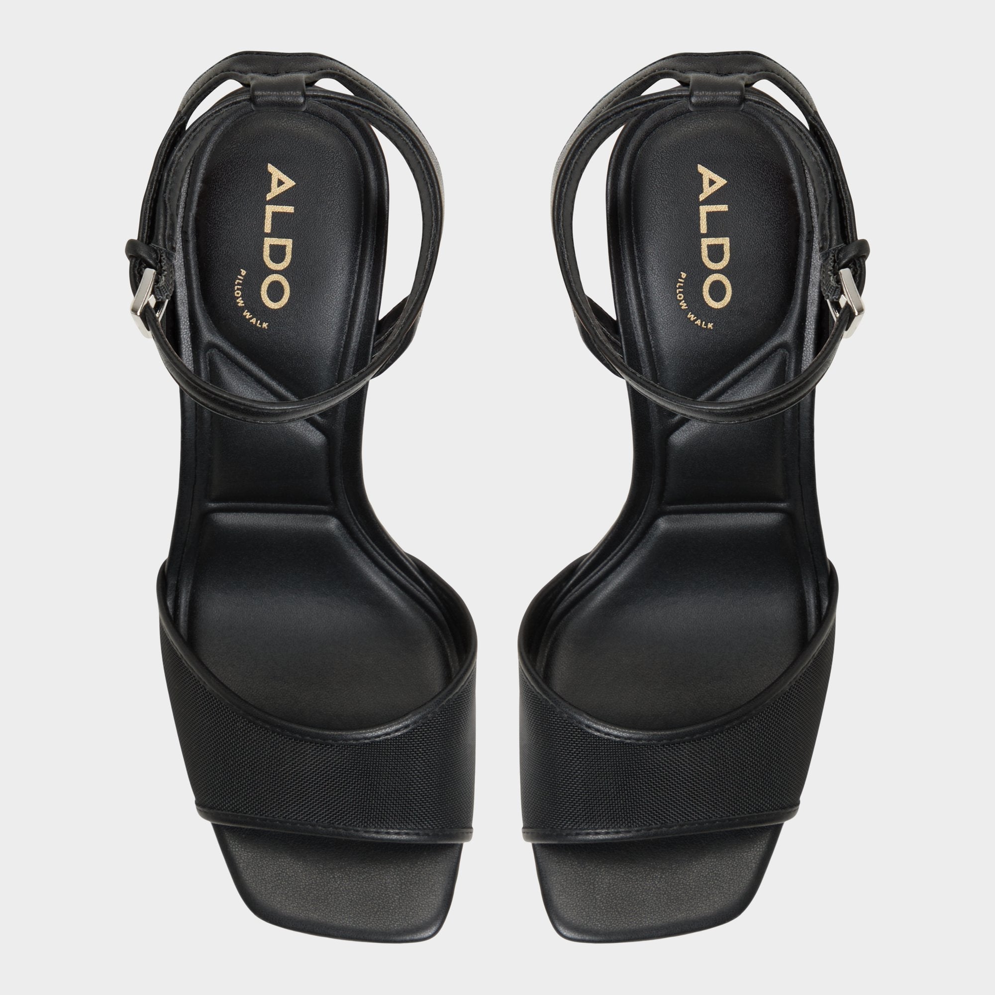 Aldo | Chicglimmer Black Women's Platform sandals - Strappy heeled sandal, Block heel