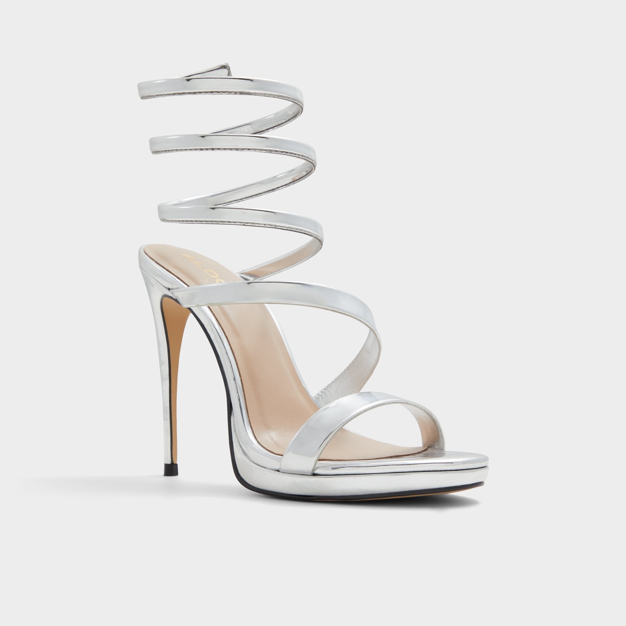 Aldo | Katswirl in Silver - Strappy sandal, Stiletto platform