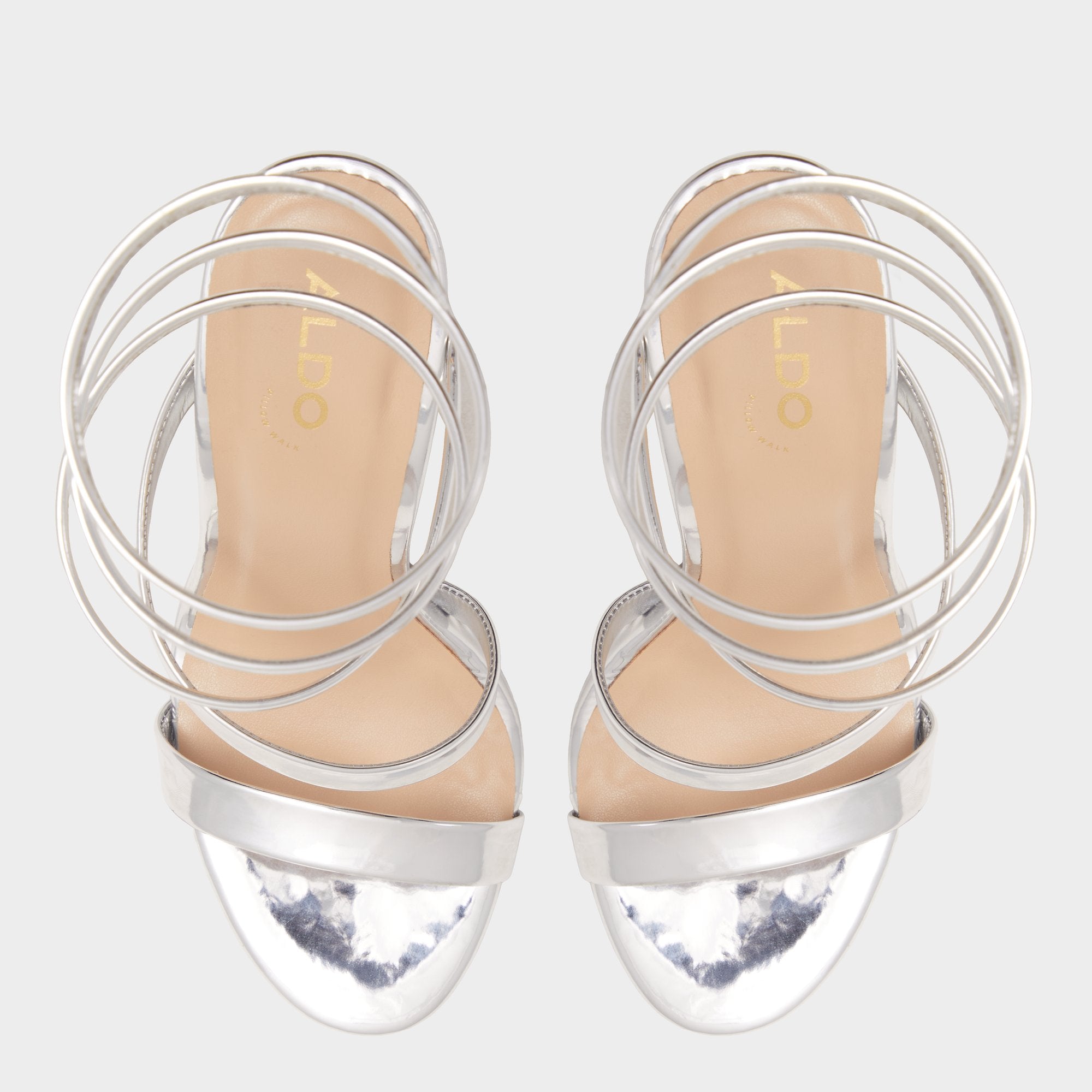 Aldo | Katswirl in Silver - Strappy sandal, Stiletto platform
