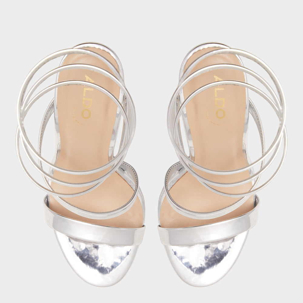 Aldo | Katswirl in Silver - Strappy sandal, Stiletto platform