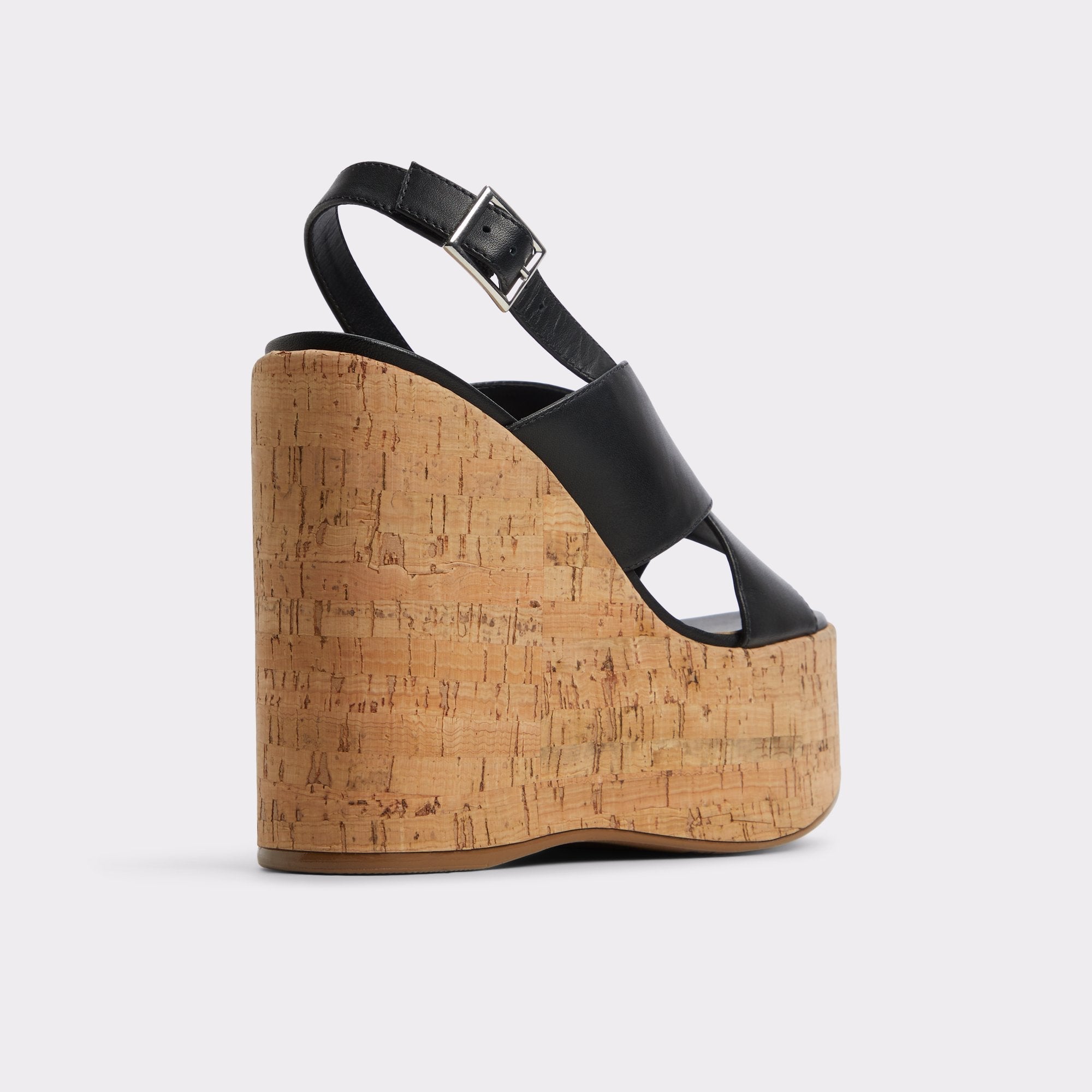Aldo | Sandcastle Black Women's Platform sandals - Strappy wedge sandal