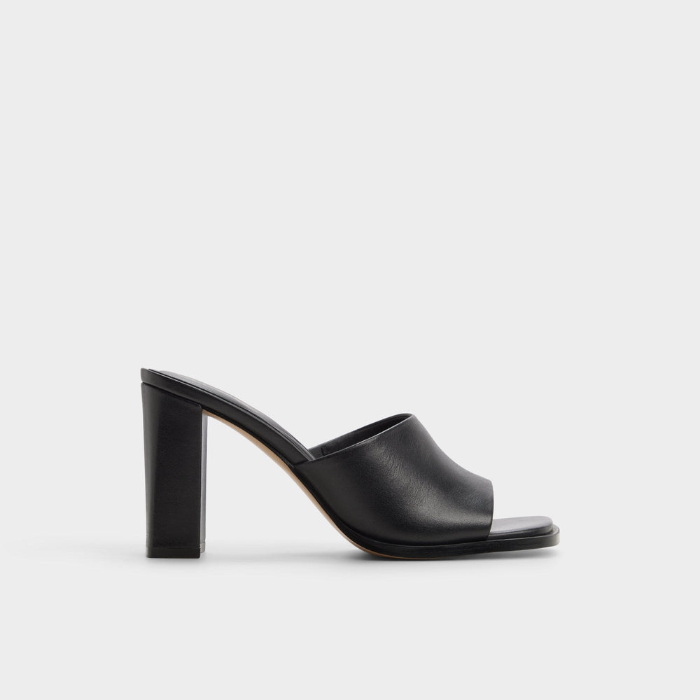 Aldo | Re in Sophia Black - Heeled mule, Block heel