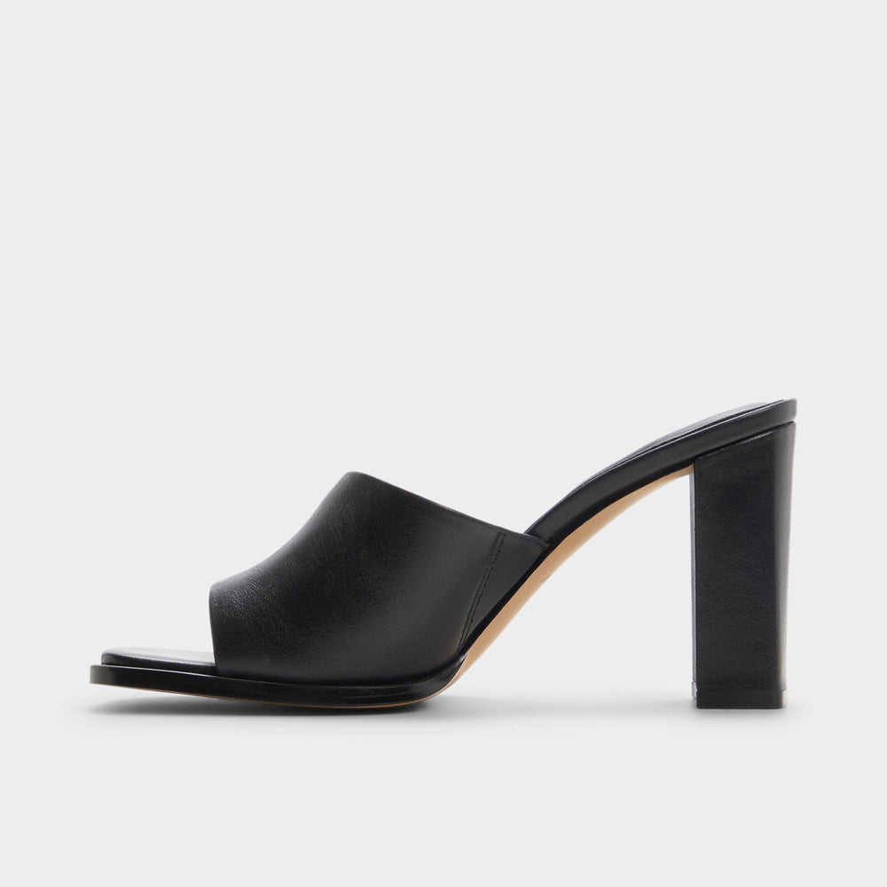 Aldo | Re in Sophia Black - Heeled mule, Block heel