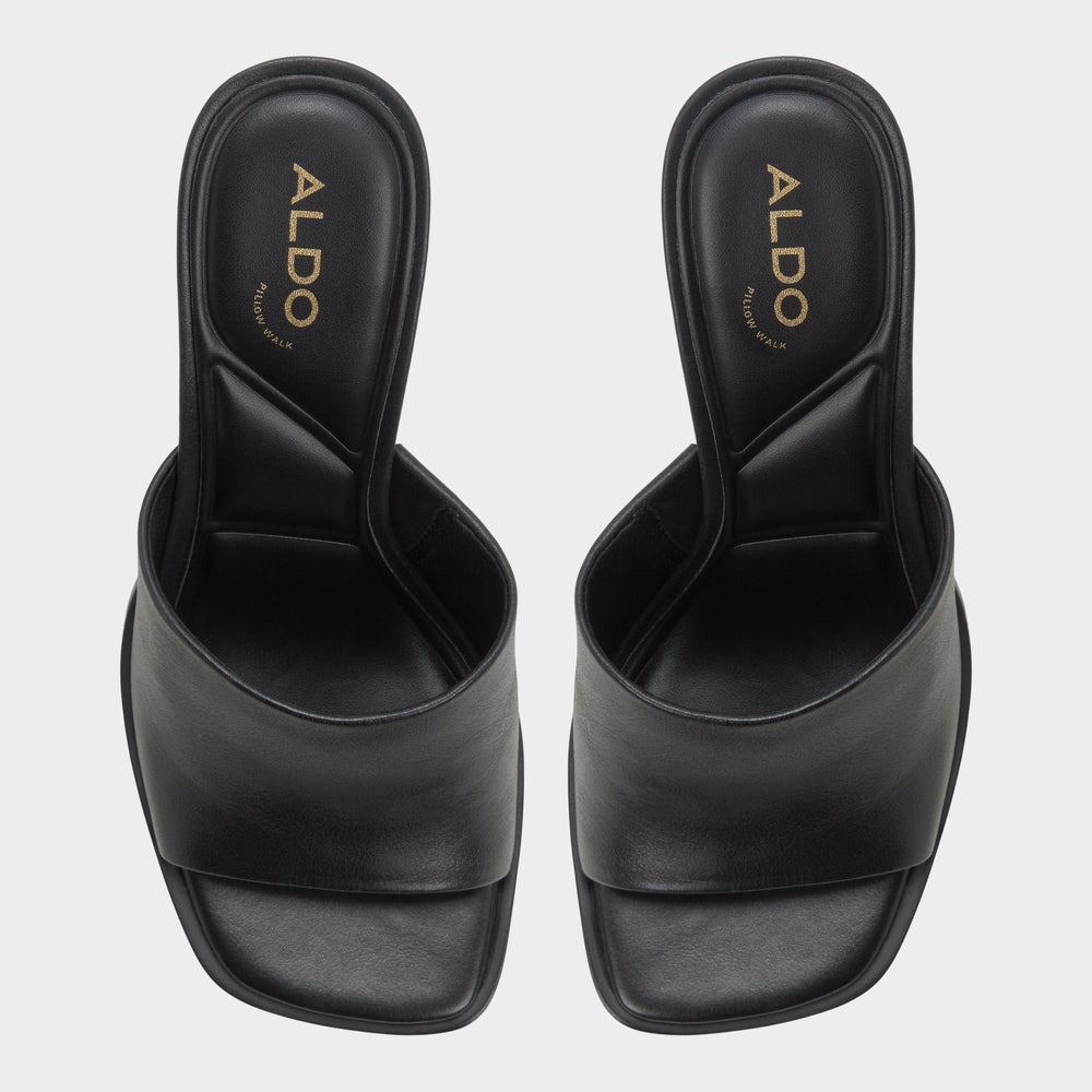 Aldo | Re in Sophia Black - Heeled mule, Block heel