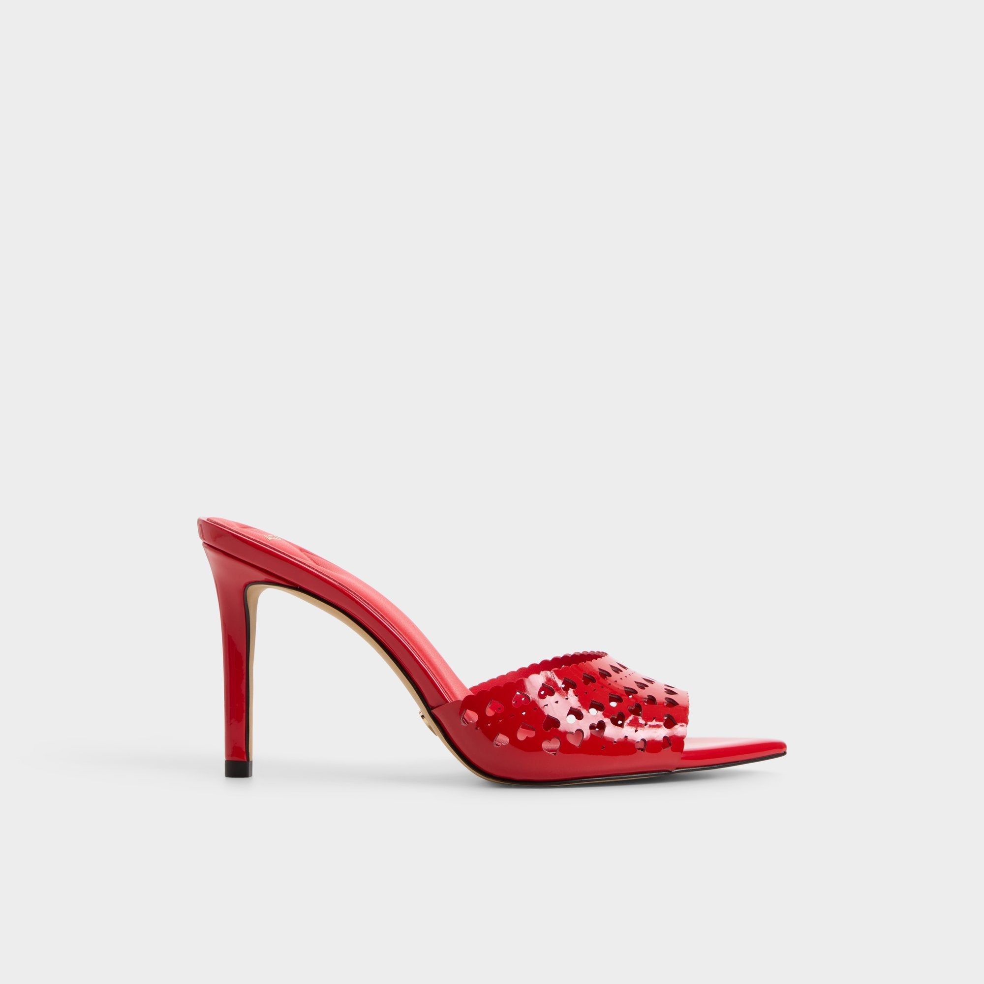 Aldo | Lovemule in Medium Red - Heeled mule, Stiletto heel
