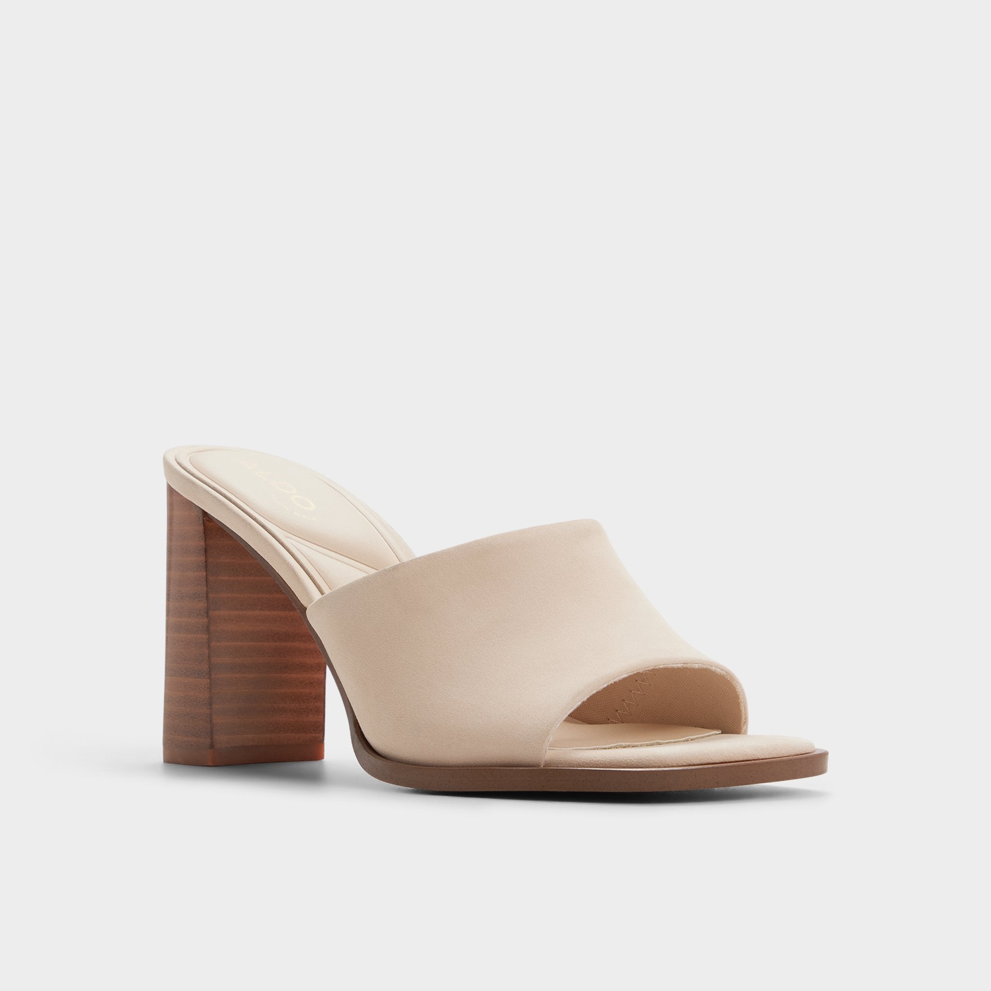 Aldo | Re in Sophia Other Beige - Heeled mule, Block heel