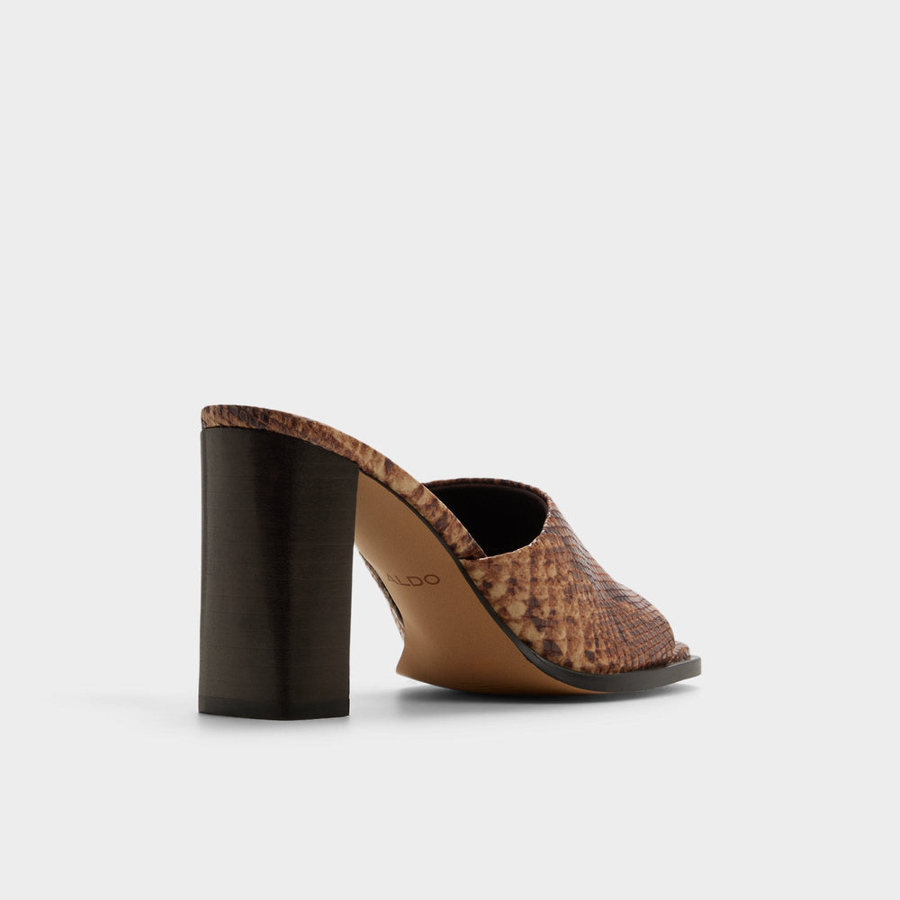 Aldo | Re in Sophia Brown Multi14190695 - Heeled mule, Block heel