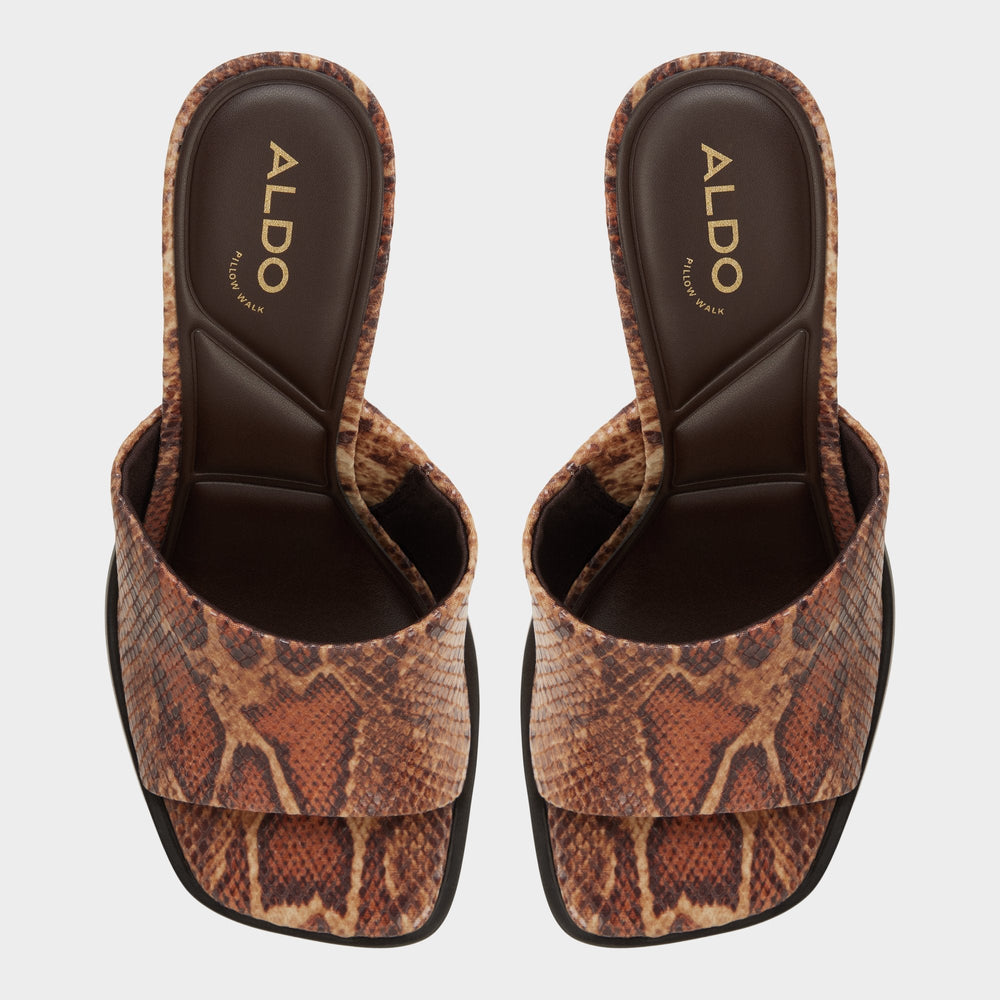 Aldo | Re in Sophia Brown Multi14190695 - Heeled mule, Block heel