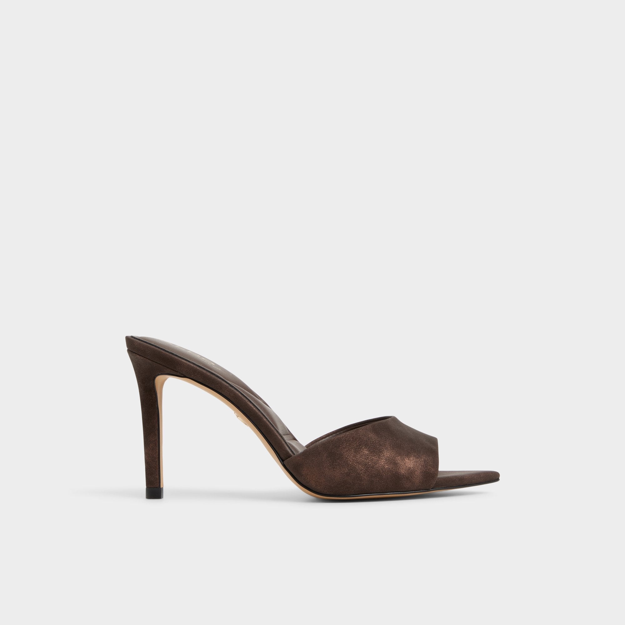 Aldo | Anniebrilden Dark Brown Women's Mule slides - Heeled mule, Stiletto heel