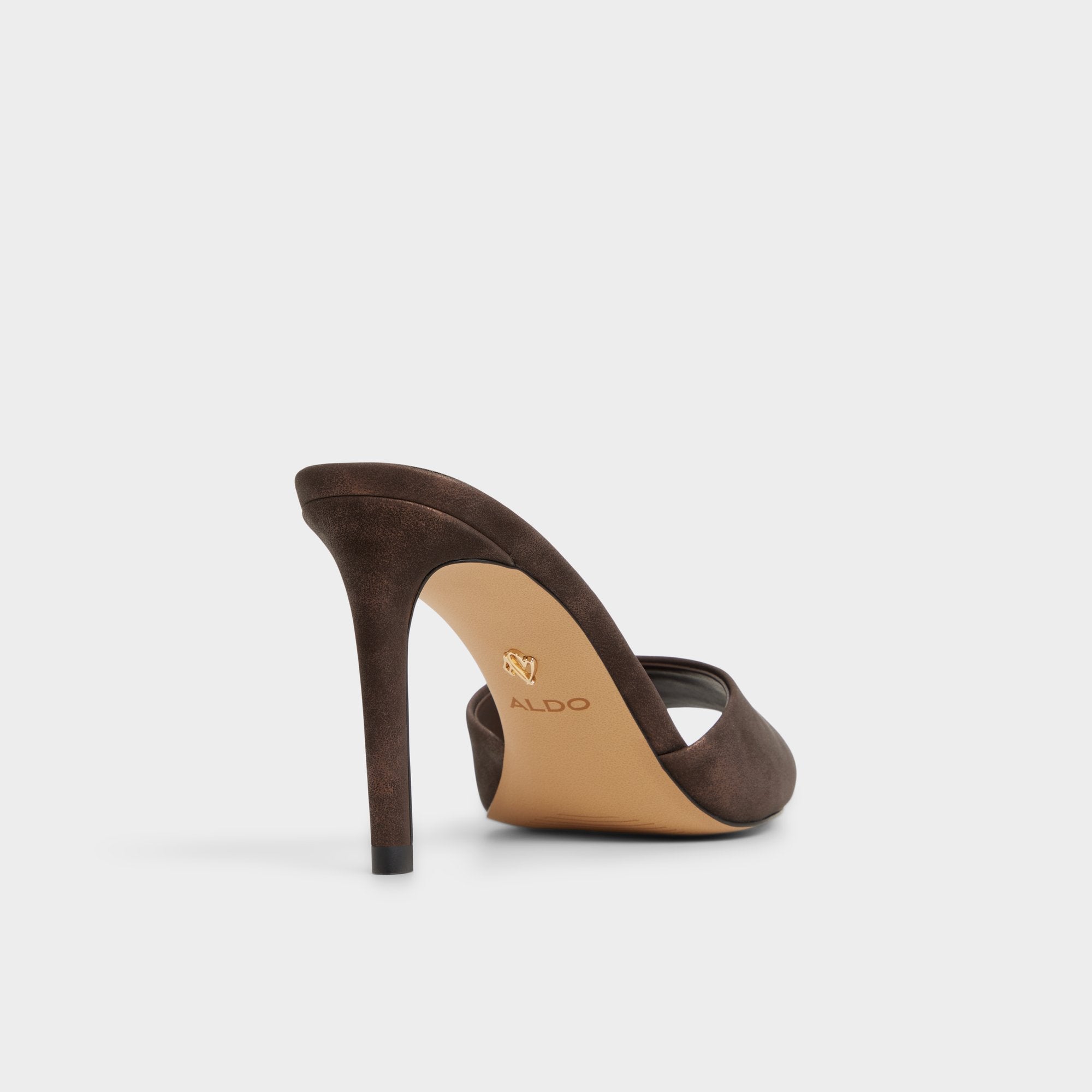 Aldo | Anniebrilden Dark Brown Women's Mule slides - Heeled mule, Stiletto heel