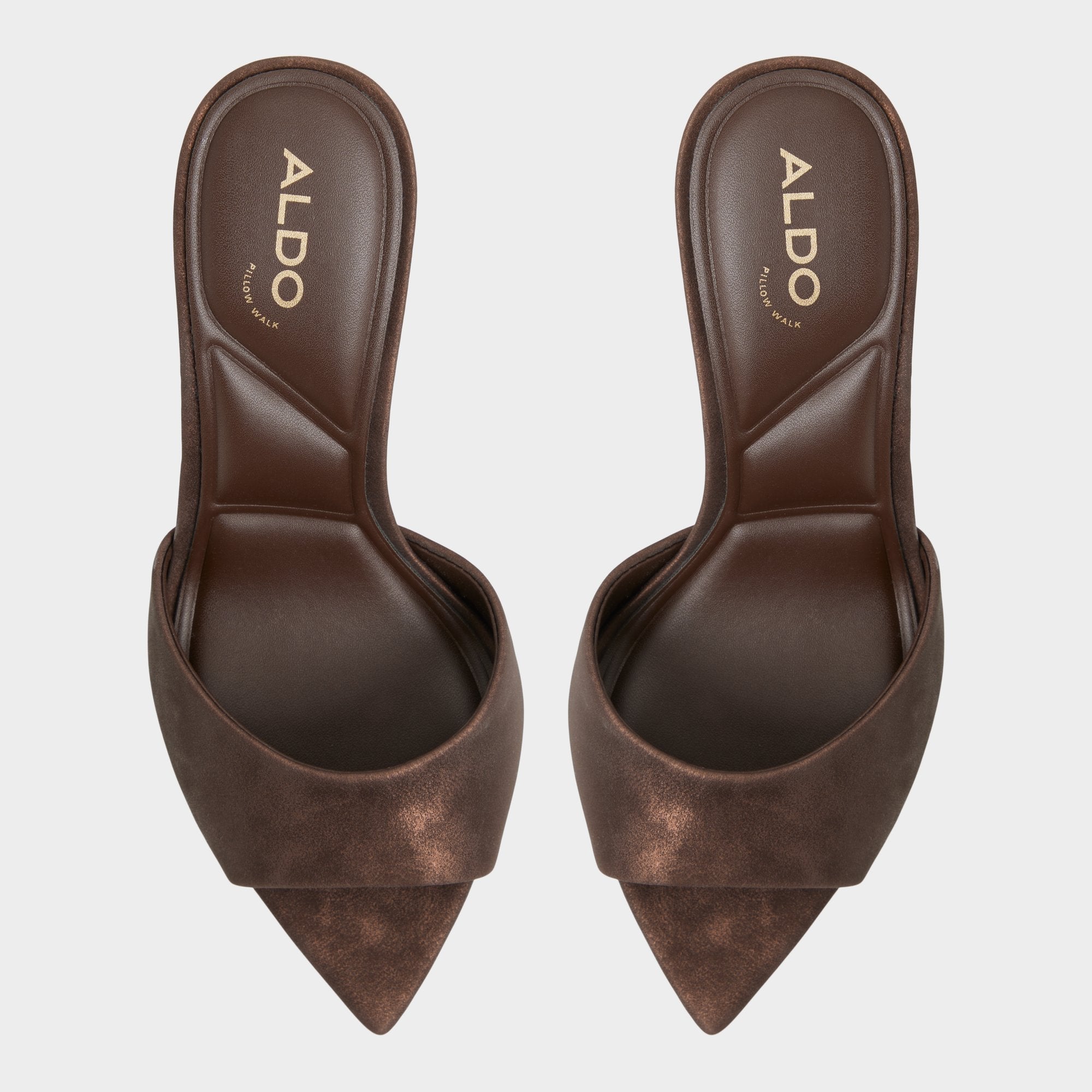 Aldo | Anniebrilden Dark Brown Women's Mule slides - Heeled mule, Stiletto heel