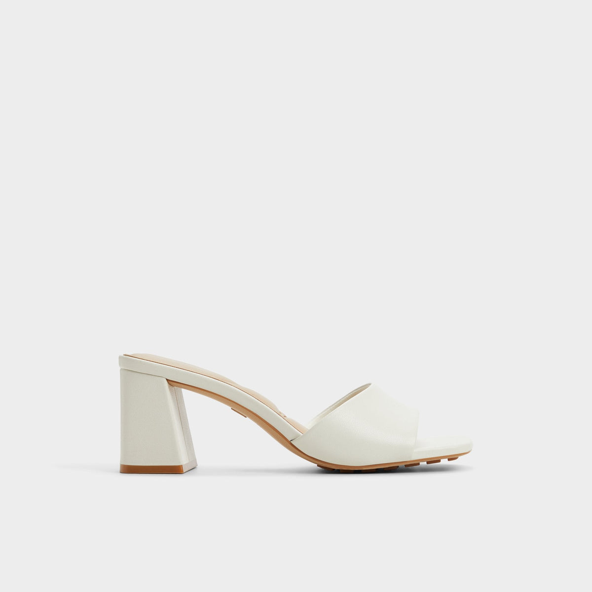 Aldo | Tisha White Women's Heeled mules - Heeled mule, Block heel
