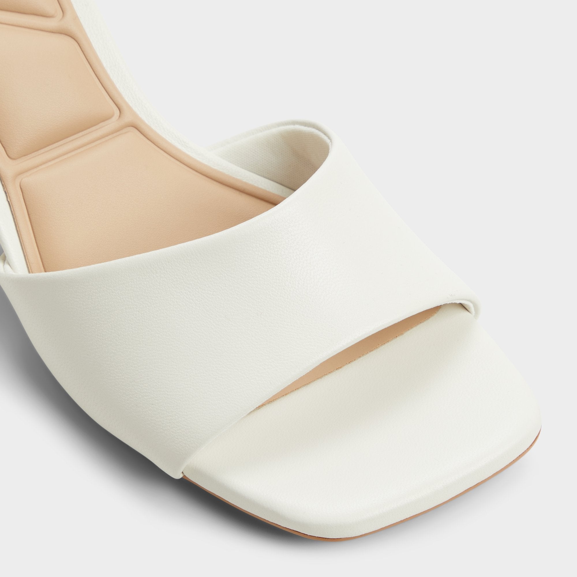 Aldo | Tisha White Women's Heeled mules - Heeled mule, Block heel