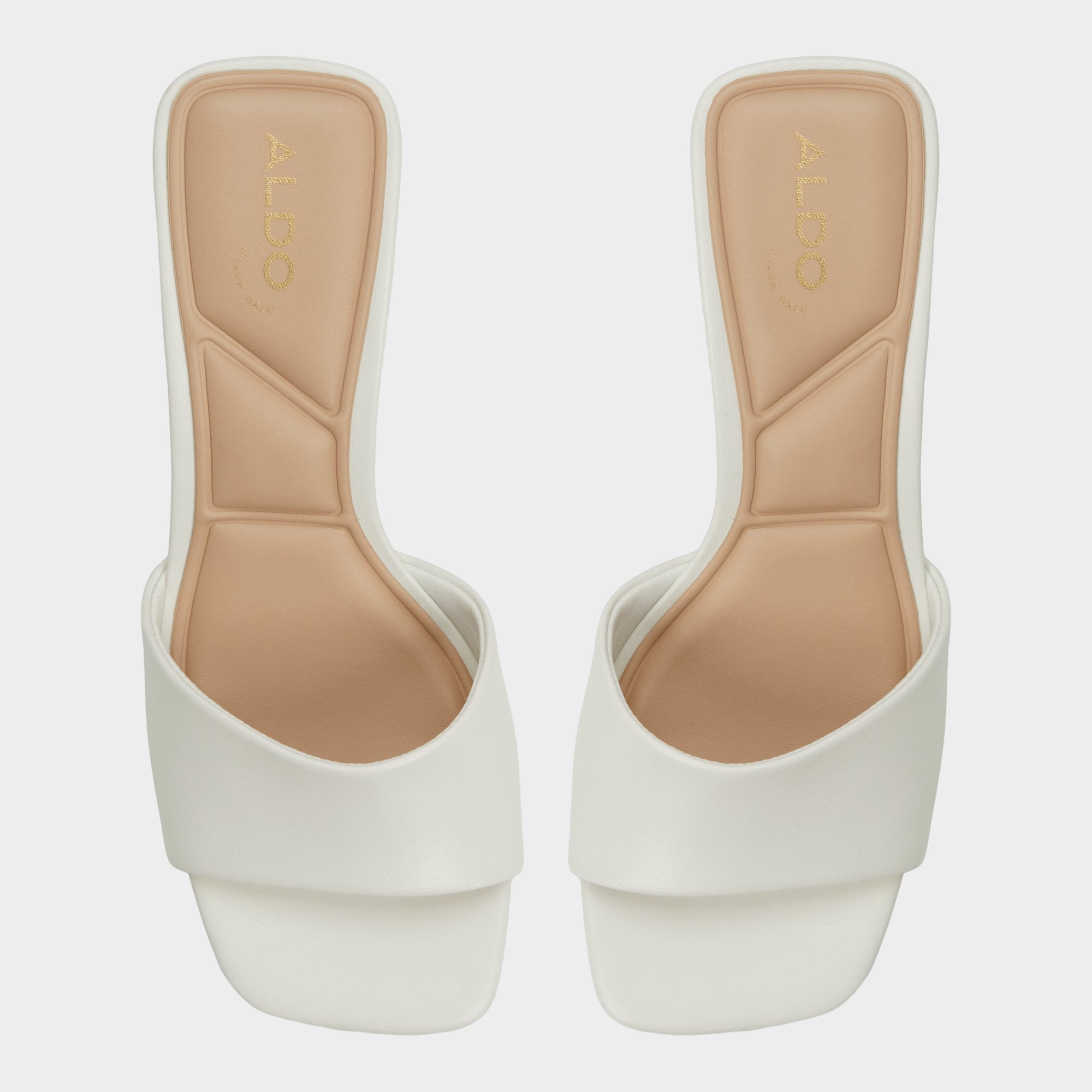 Aldo | Tisha White Women's Heeled mules - Heeled mule, Block heel