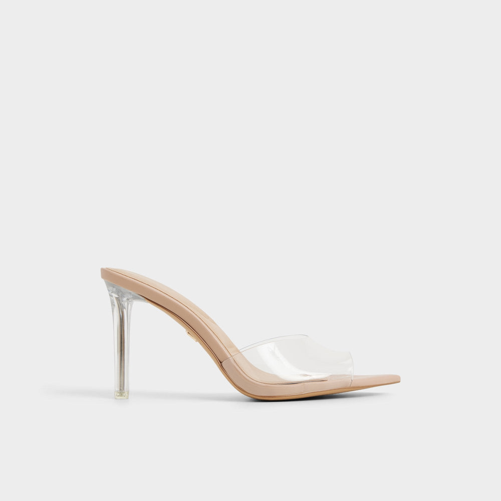 Aldo | Anitabrilden Beige Women's Mule slides - Heeled mule, Stiletto heel