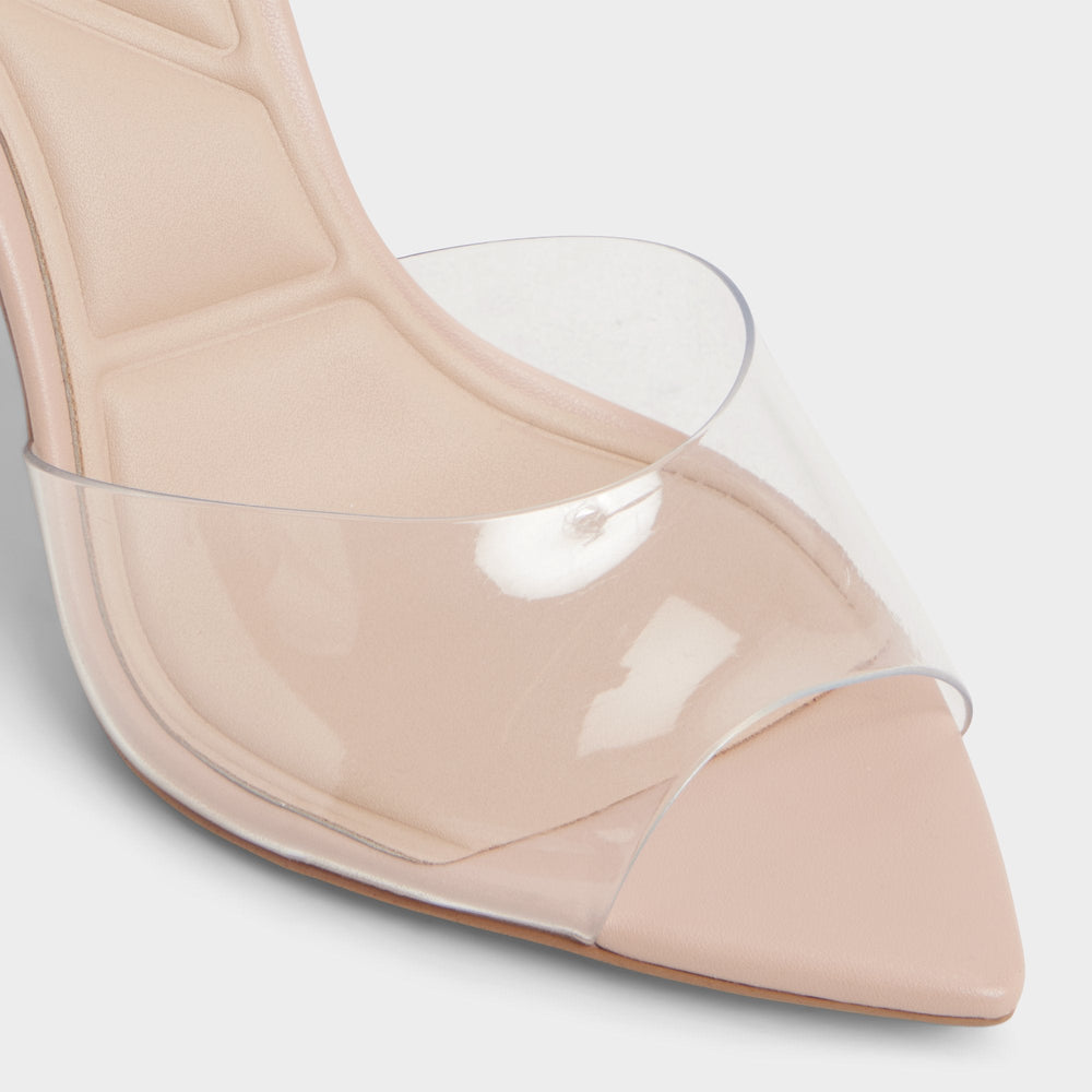 Aldo | Anitabrilden Beige Women's Mule slides - Heeled mule, Stiletto heel