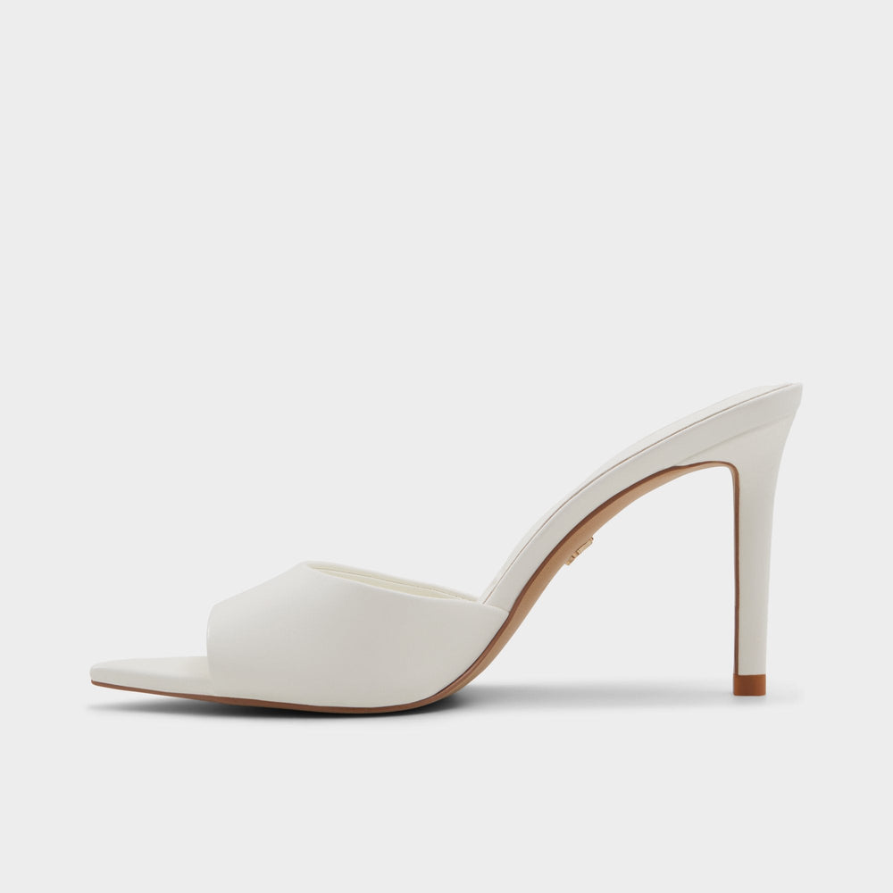 Aldo | Anniebrilden White Women's Heeled mules - Heeled mule, Stiletto heel