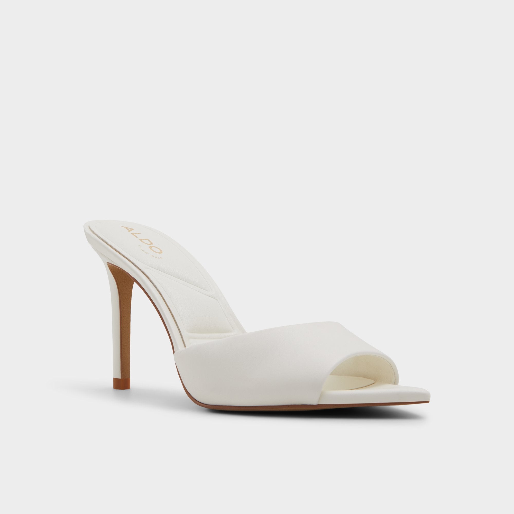 Aldo | Anniebrilden White Women's Heeled mules - Heeled mule, Stiletto heel