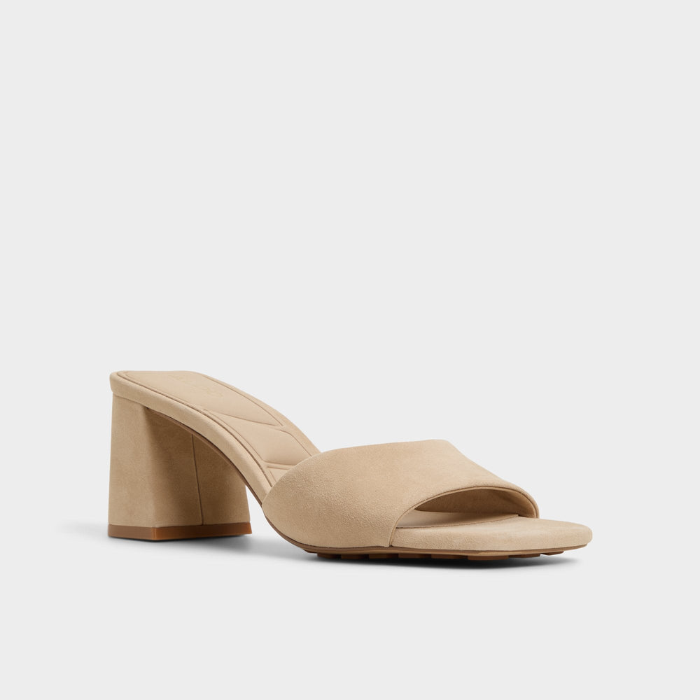 Aldo | Tisha Beige Women's Heeled mules - Heeled mule, Block heel