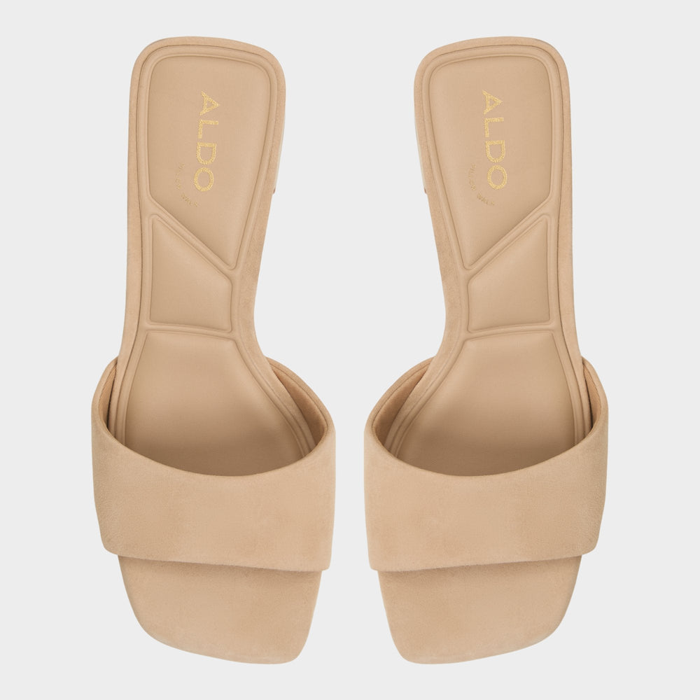 Aldo | Tisha Beige Women's Heeled mules - Heeled mule, Block heel