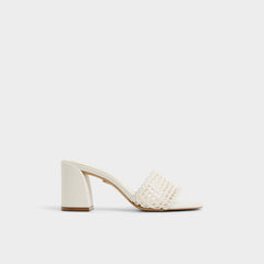 Aldo | Beachdate White/Bone Women's Block heels - Heeled mule, Block heel