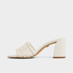 Aldo | Beachdate White/Bone Women's Block heels - Heeled mule, Block heel