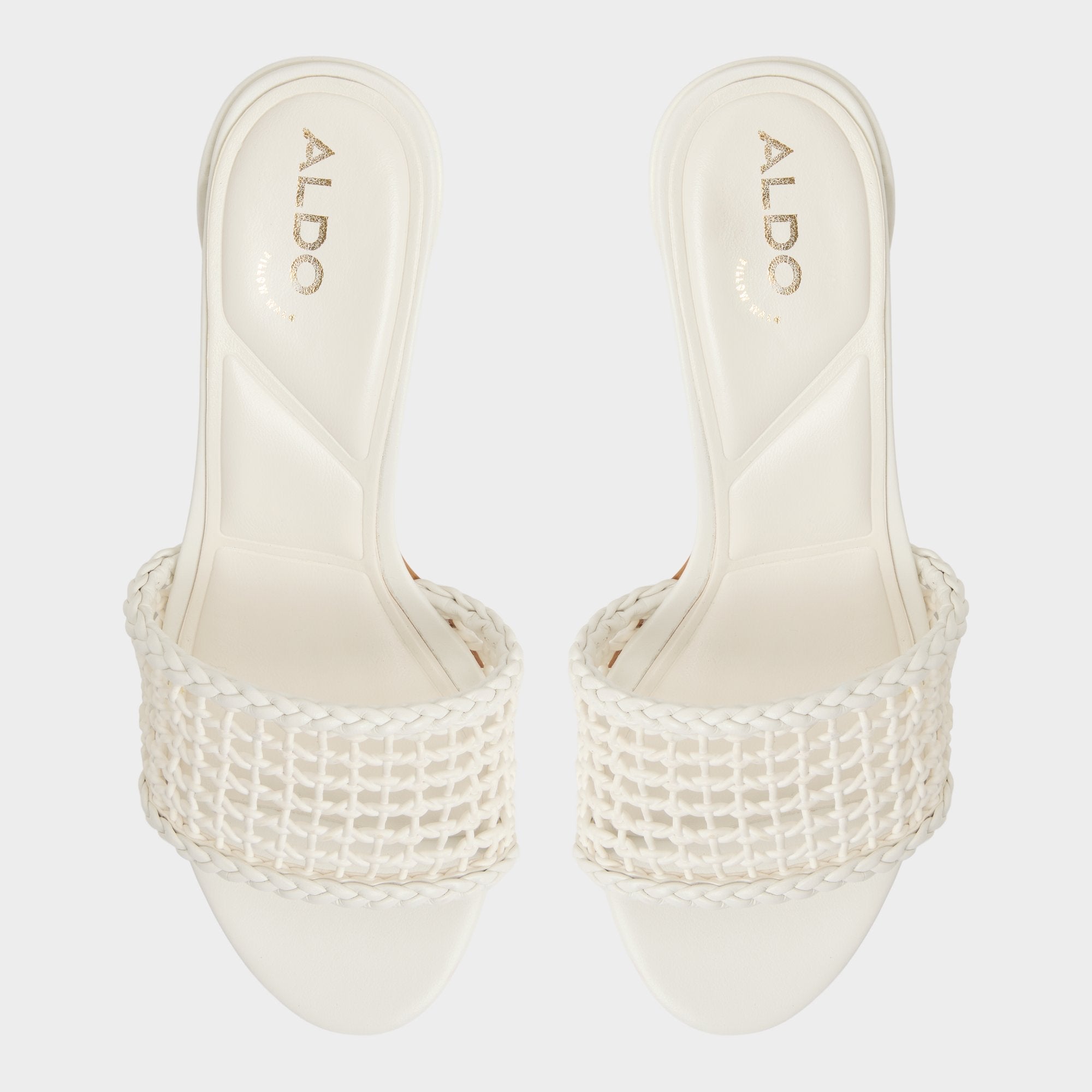 Aldo | Beachdate White/Bone Women's Block heels - Heeled mule, Block heel