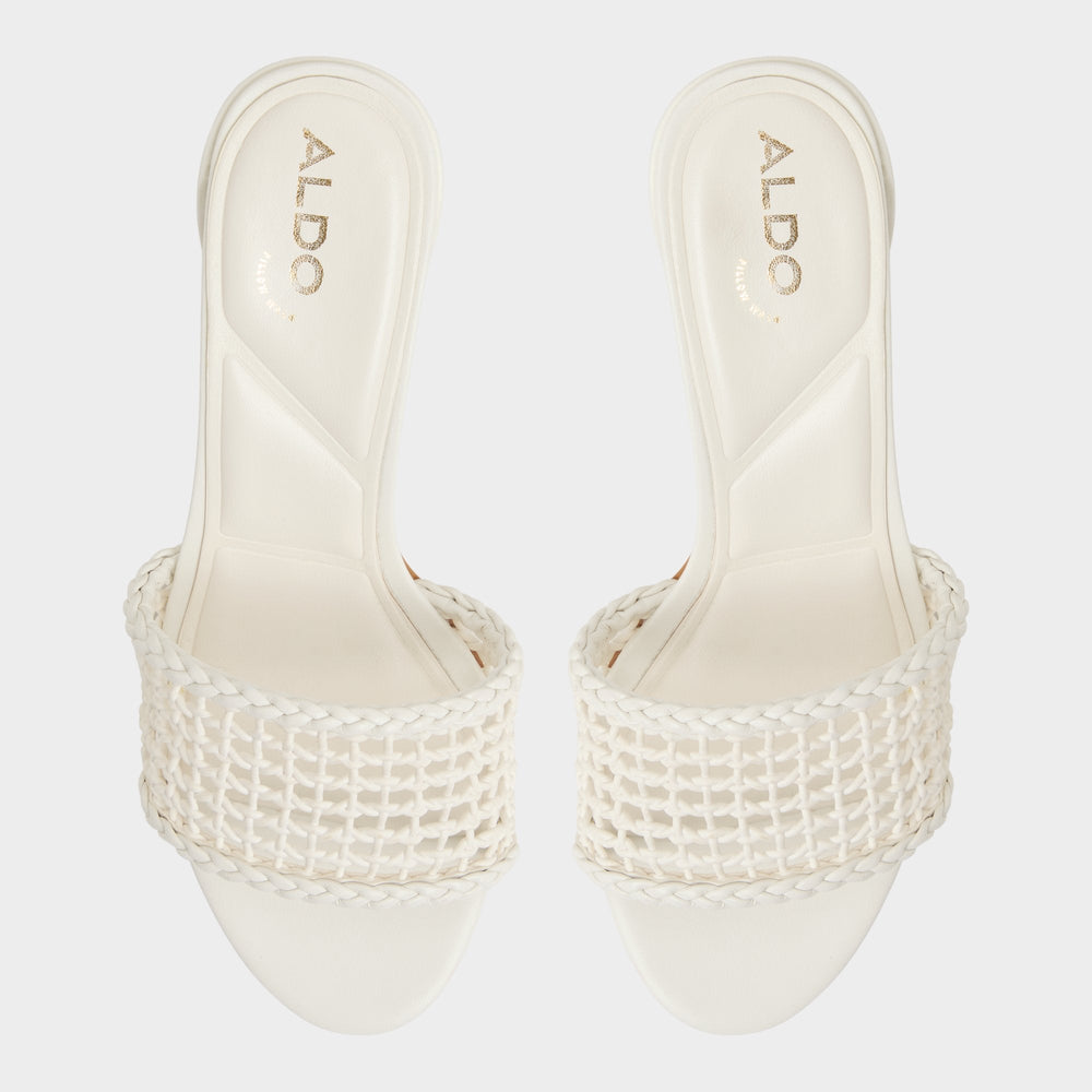 Aldo | Beachdate White/Bone Women's Block heels - Heeled mule, Block heel
