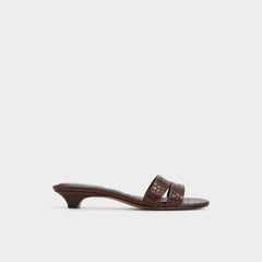 Aldo | Scarletta Dark Brown Women's Heeled mules - Heeled mule, Kitten heel