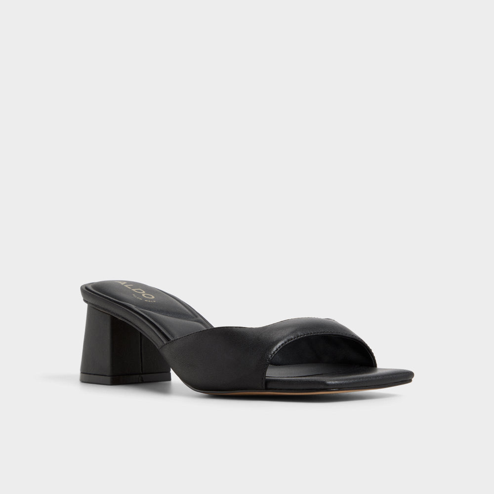 Aldo | Aneky in Black - Heeled mule, Block heel