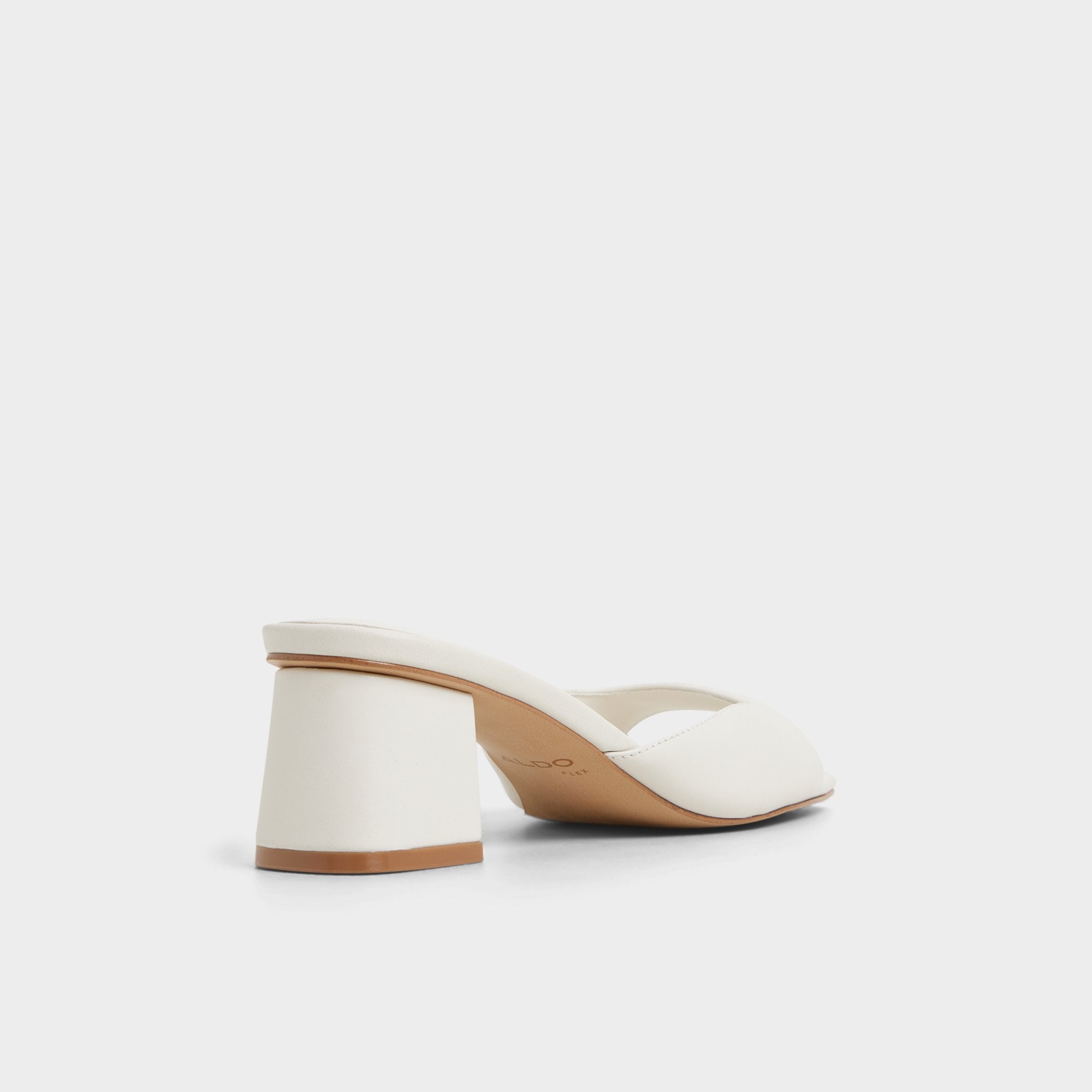 Aldo | Aneky in White Bone - Heeled mule, Block heel