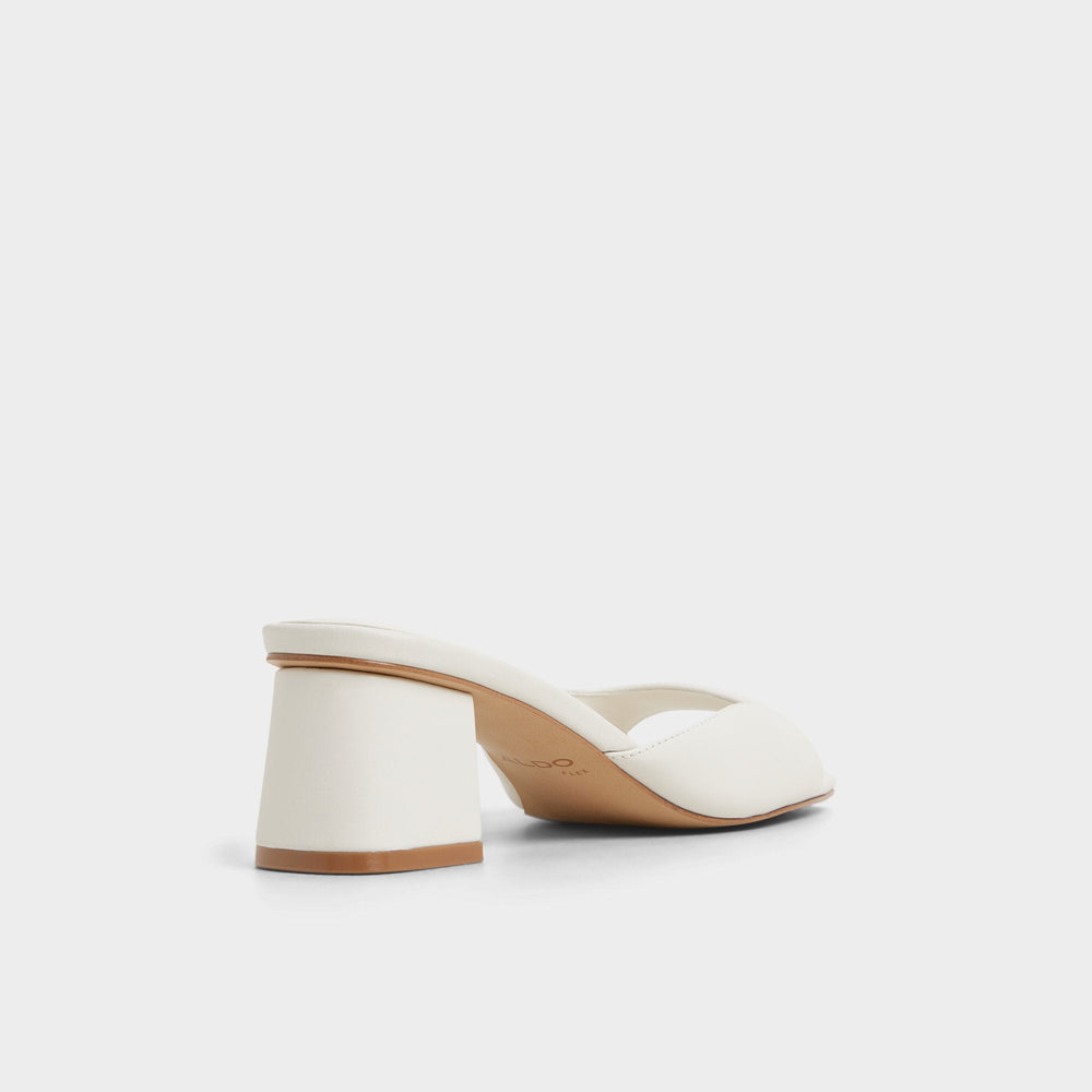 Aldo | Aneky in White Bone - Heeled mule, Block heel