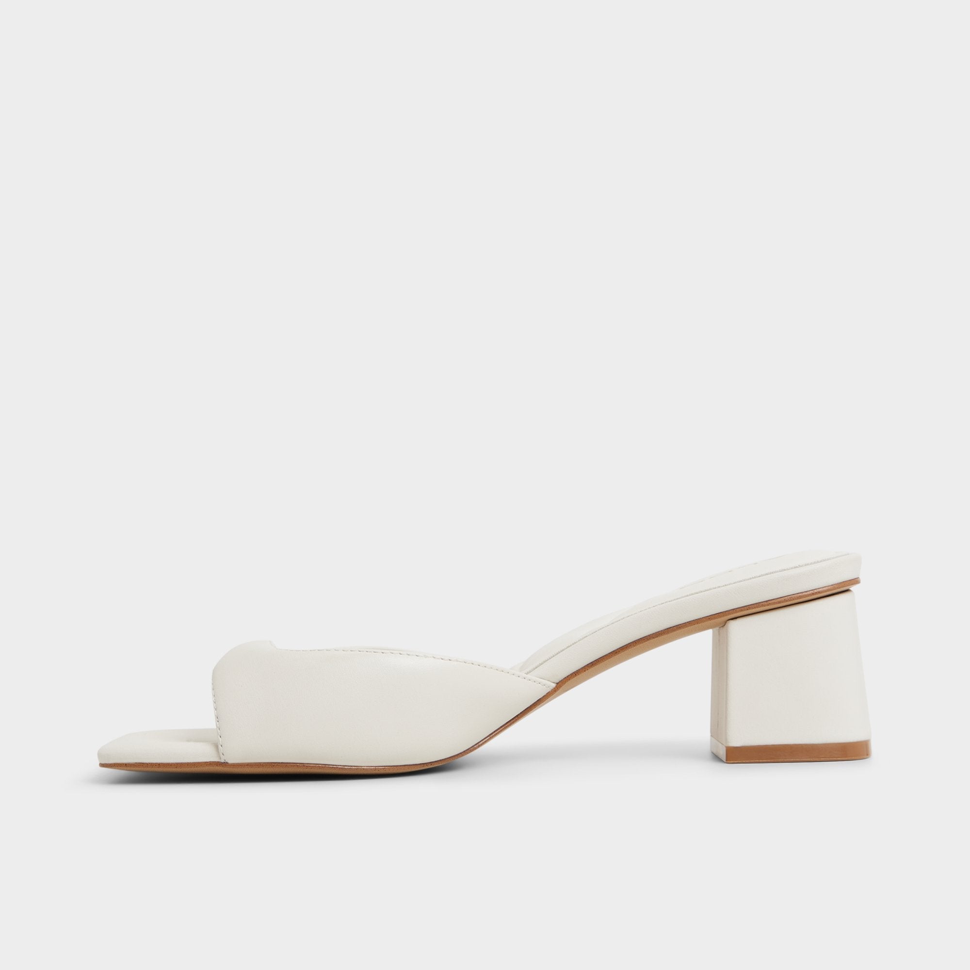 Aldo | Aneky in White Bone - Heeled mule, Block heel
