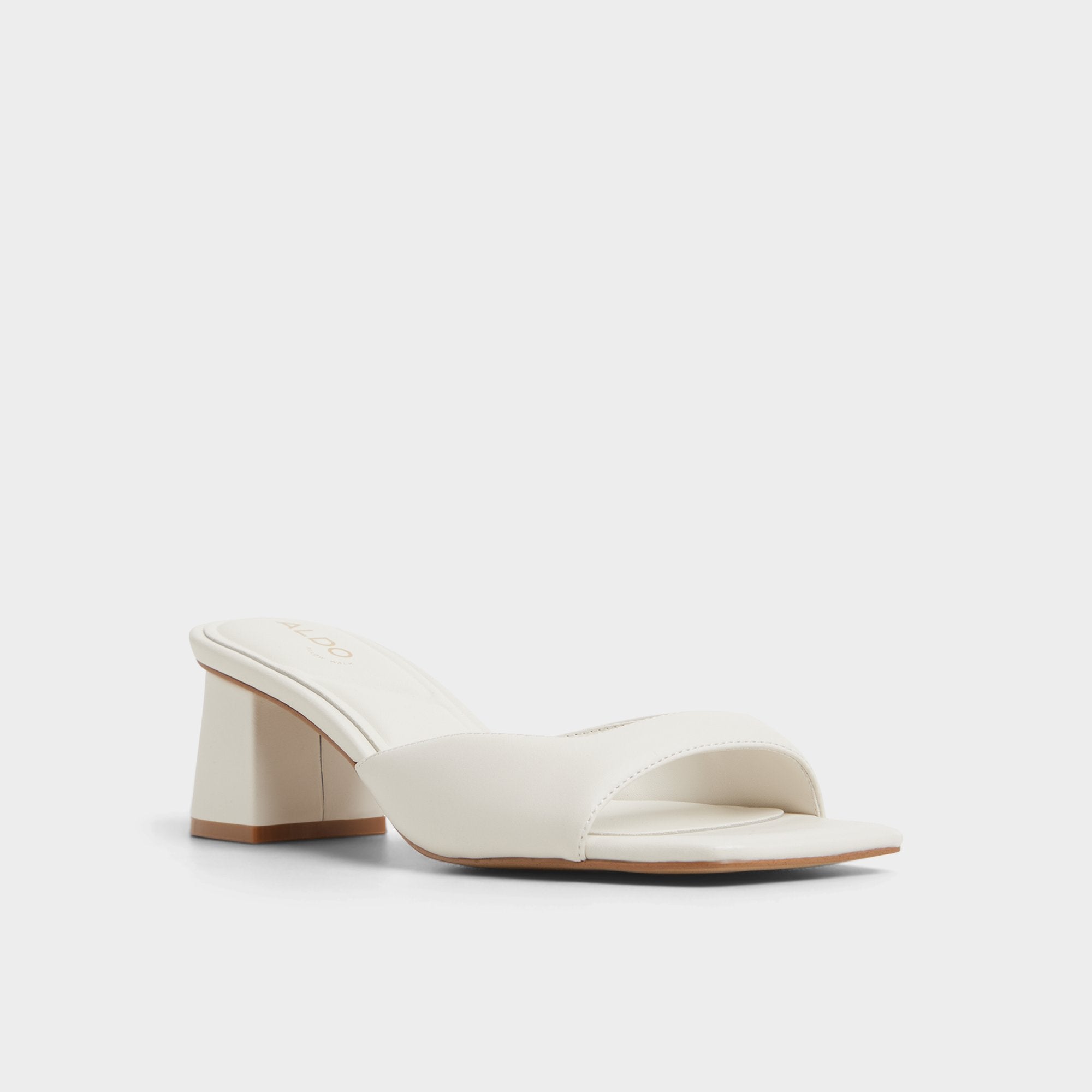 Aldo | Aneky in White Bone - Heeled mule, Block heel