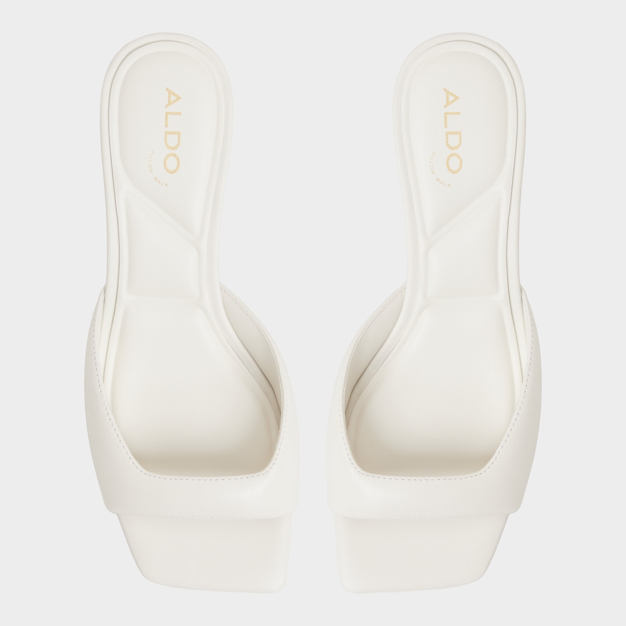 Aldo | Aneky in White Bone - Heeled mule, Block heel