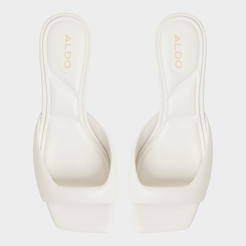Aldo | Aneky in White Bone - Heeled mule, Block heel
