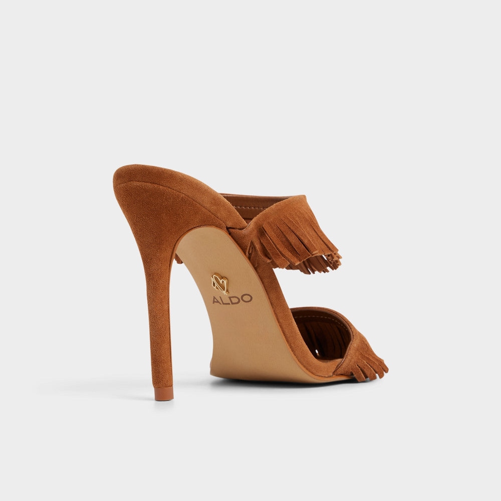 Aldo | Nahanie in Medium Brown - Heeled mule, Stiletto heel