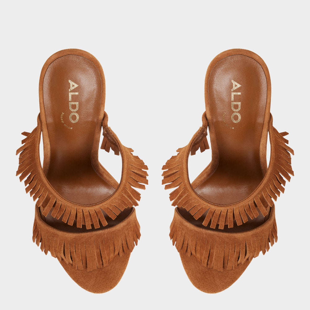 Aldo | Nahanie in Medium Brown - Heeled mule, Stiletto heel