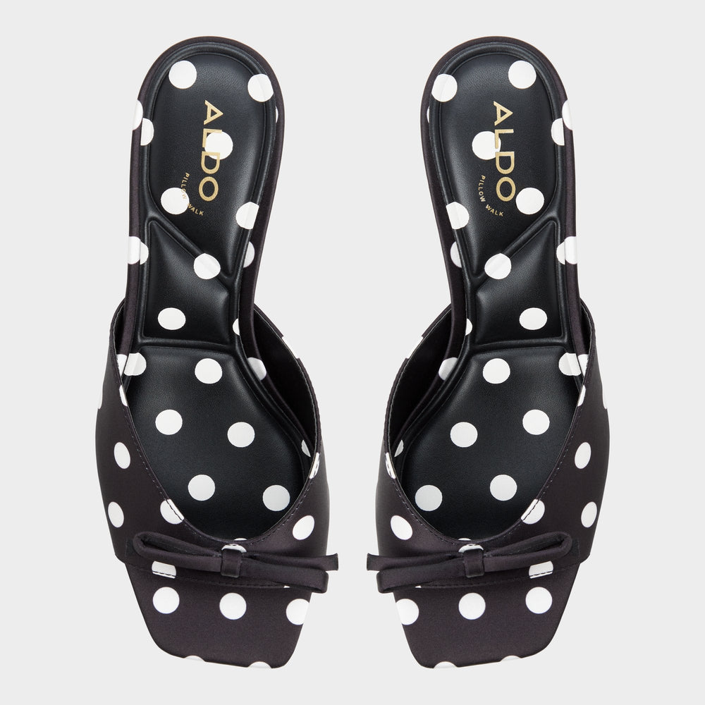 Aldo | Belerose in Black White - Heeled mule, Stiletto heel