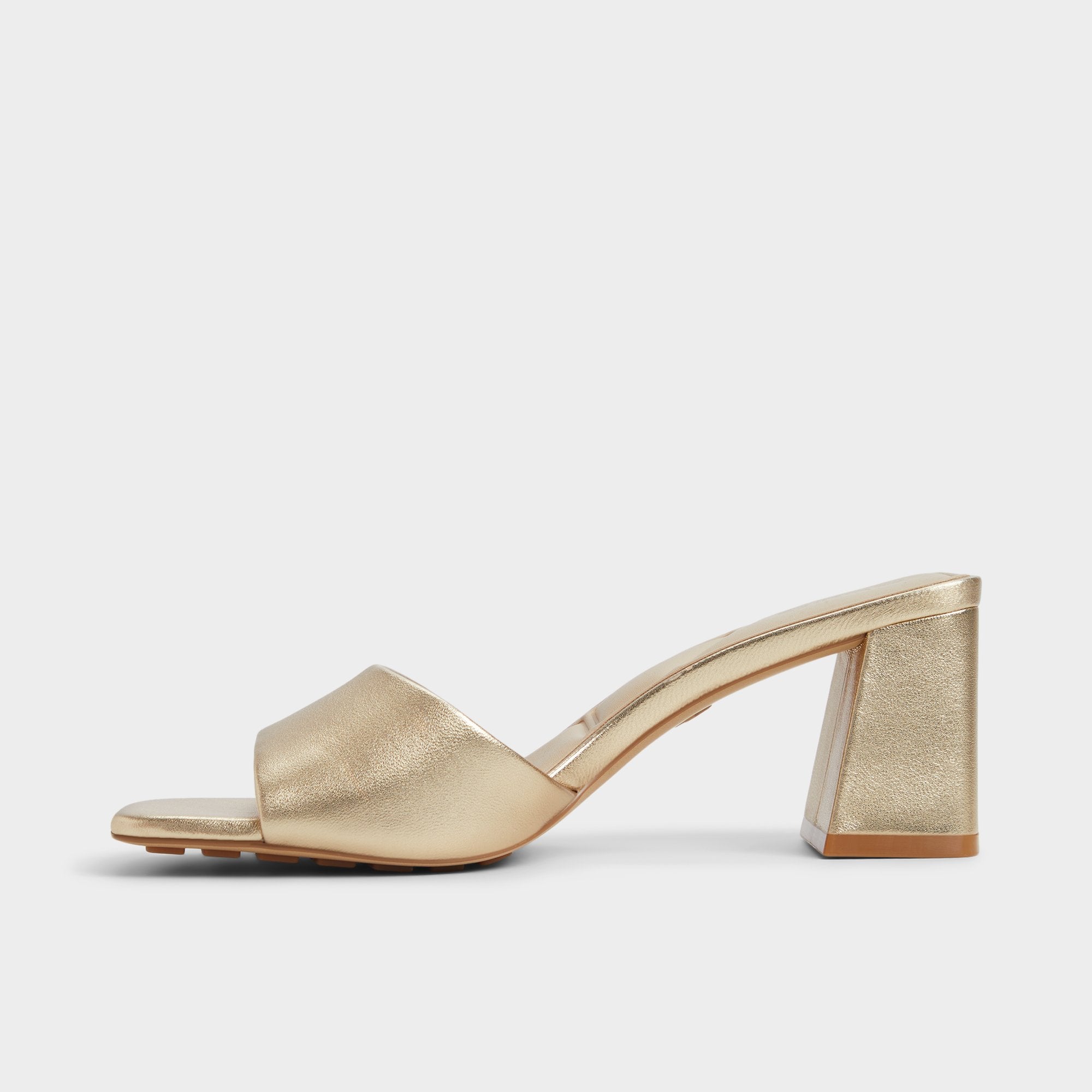 Aldo | Tisha Gold Women's Heeled mules - Heeled mule, Block heel