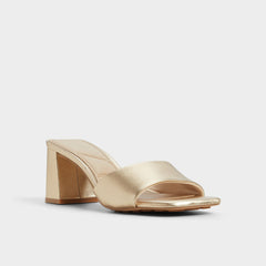 Aldo | Tisha Gold Women's Heeled mules - Heeled mule, Block heel