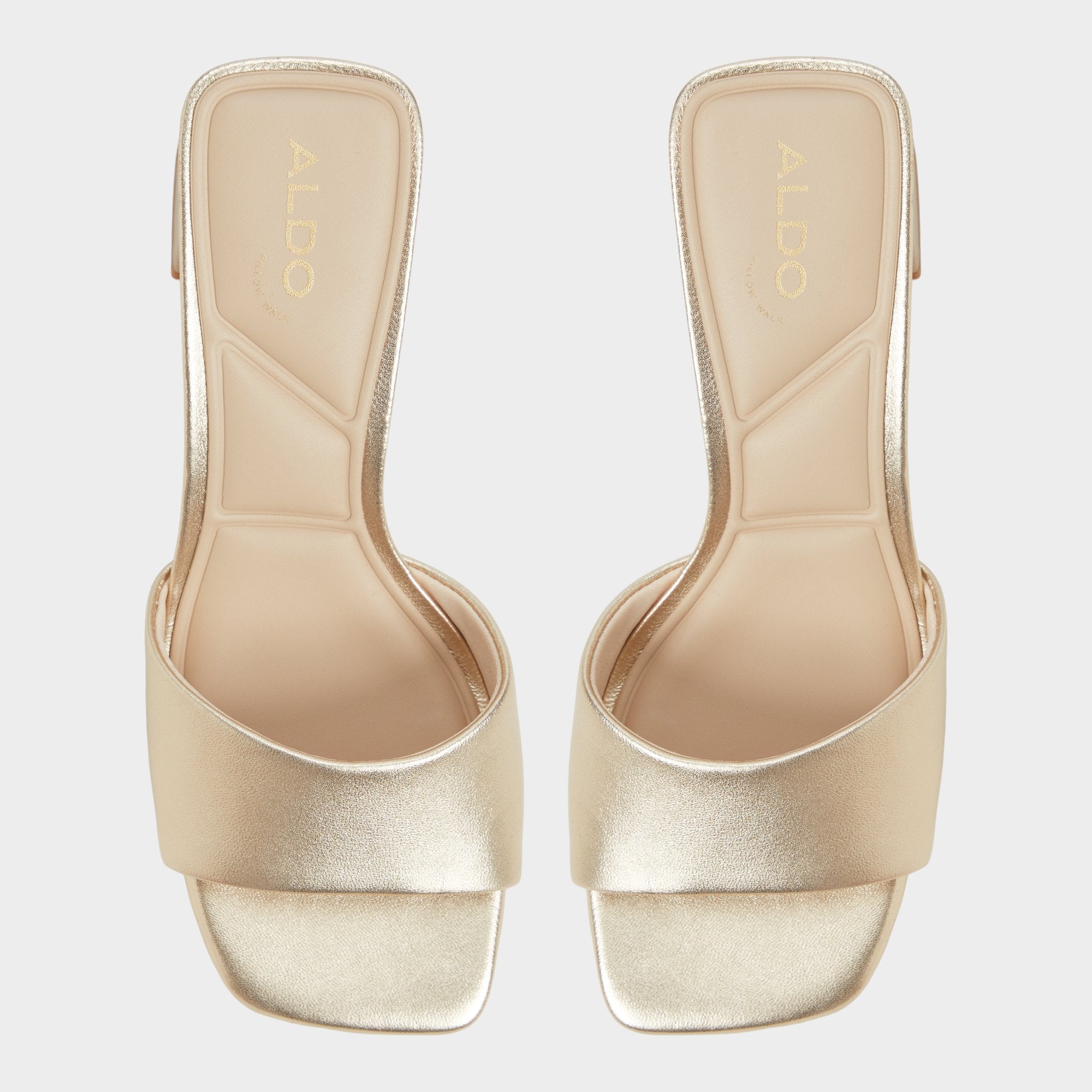 Aldo | Tisha Gold Women's Heeled mules - Heeled mule, Block heel