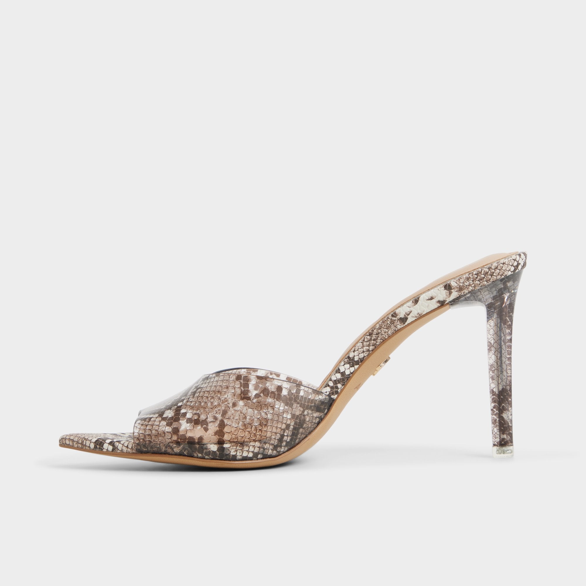 Aldo | Anitabrilden Other Grey Women's Mule slides - Heeled mule, Stiletto heel