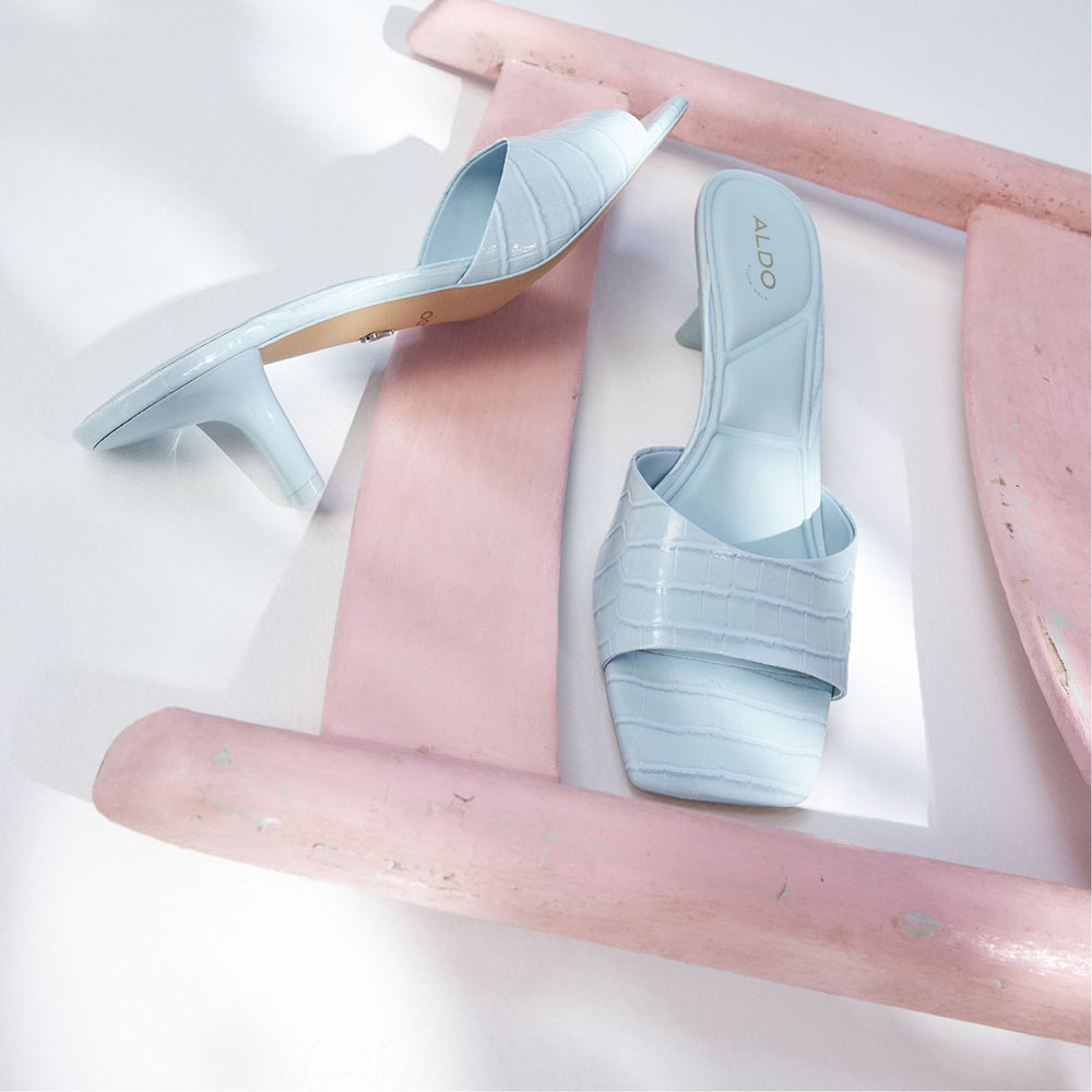 Aldo | Enchanting Pastel Blue Women's Heeled mules - Heeled mule, Kitten heel
